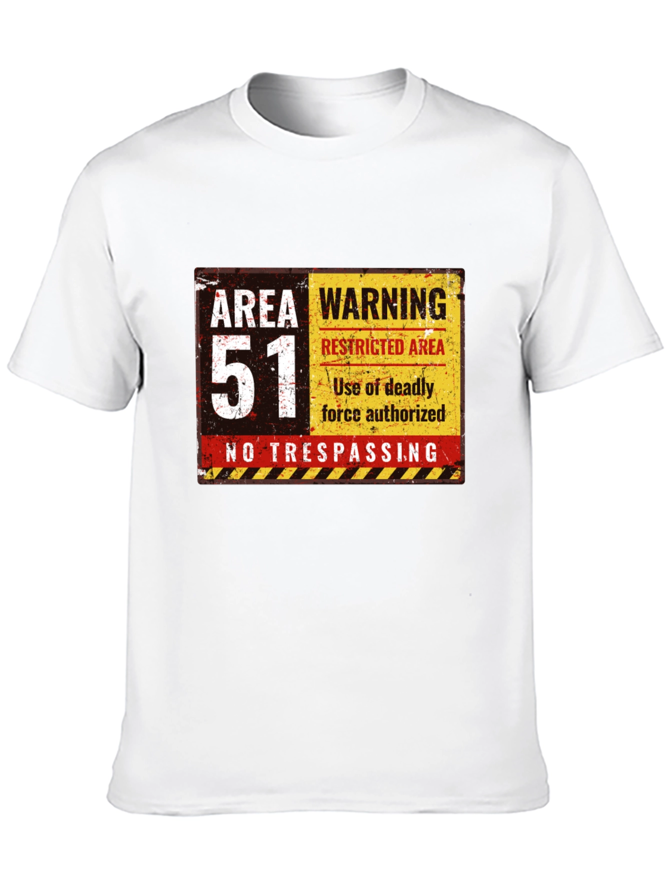 Area 51 Warning Black T-Shirt