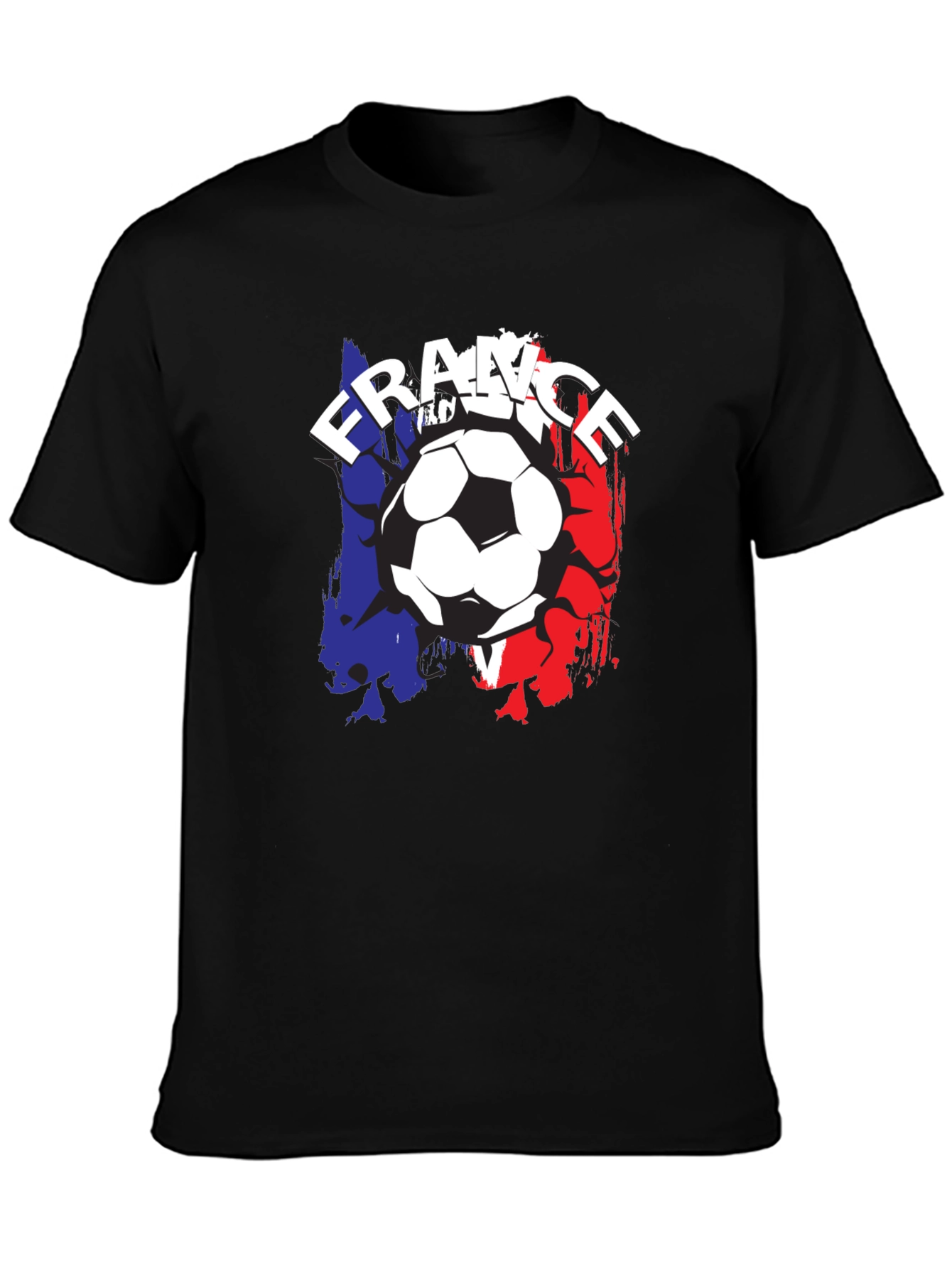 France Soccer Ball T-Shirt - Black