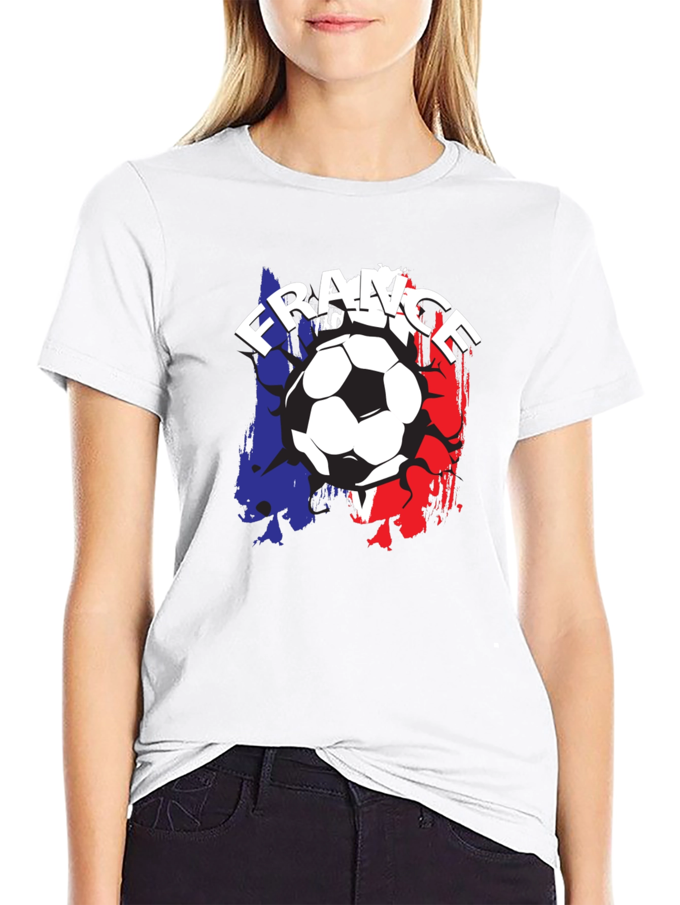 France Soccer Ball T-Shirt - Black