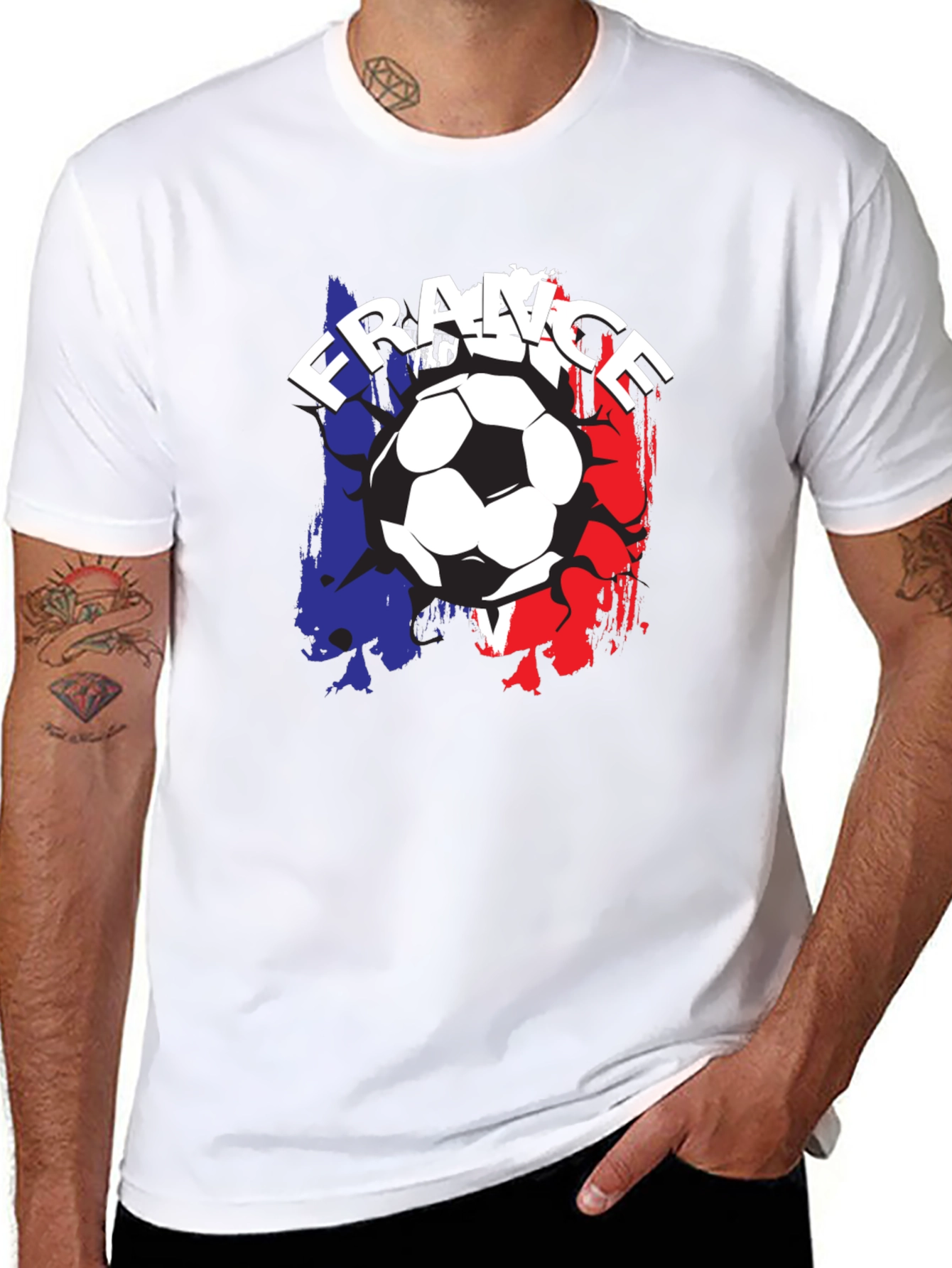 France Soccer Ball T-Shirt - Black