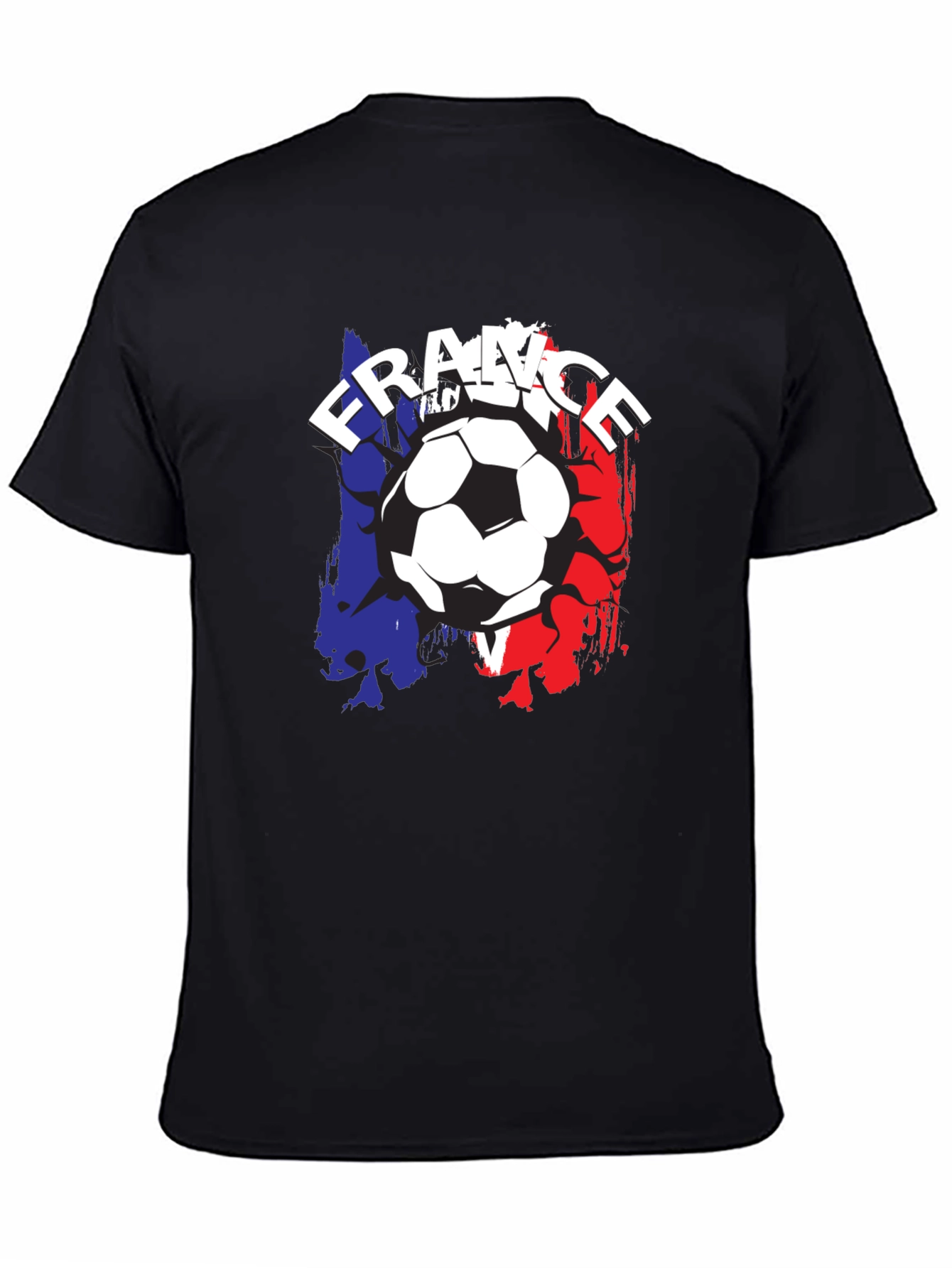 France Soccer Ball T-Shirt - Black