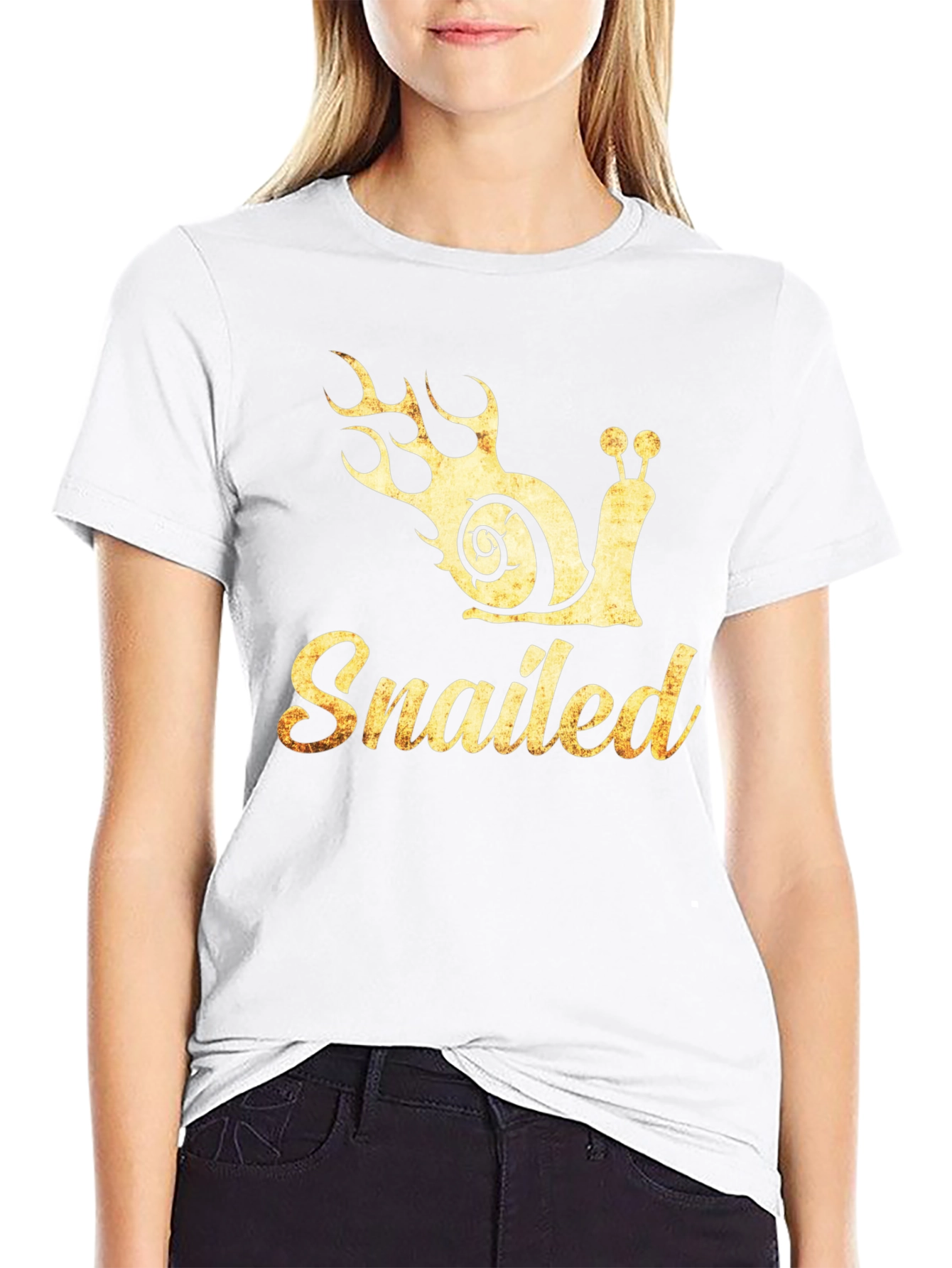 Snailed T-Shirt - Funny Snail with Flames Graphic Tee