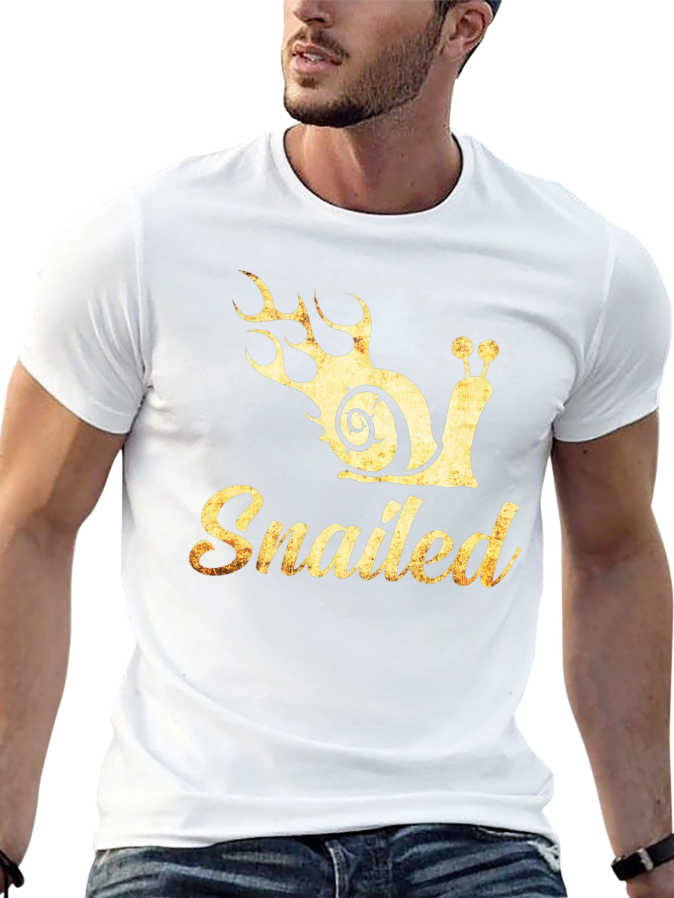 Snailed T-Shirt - Funny Snail with Flames Graphic Tee