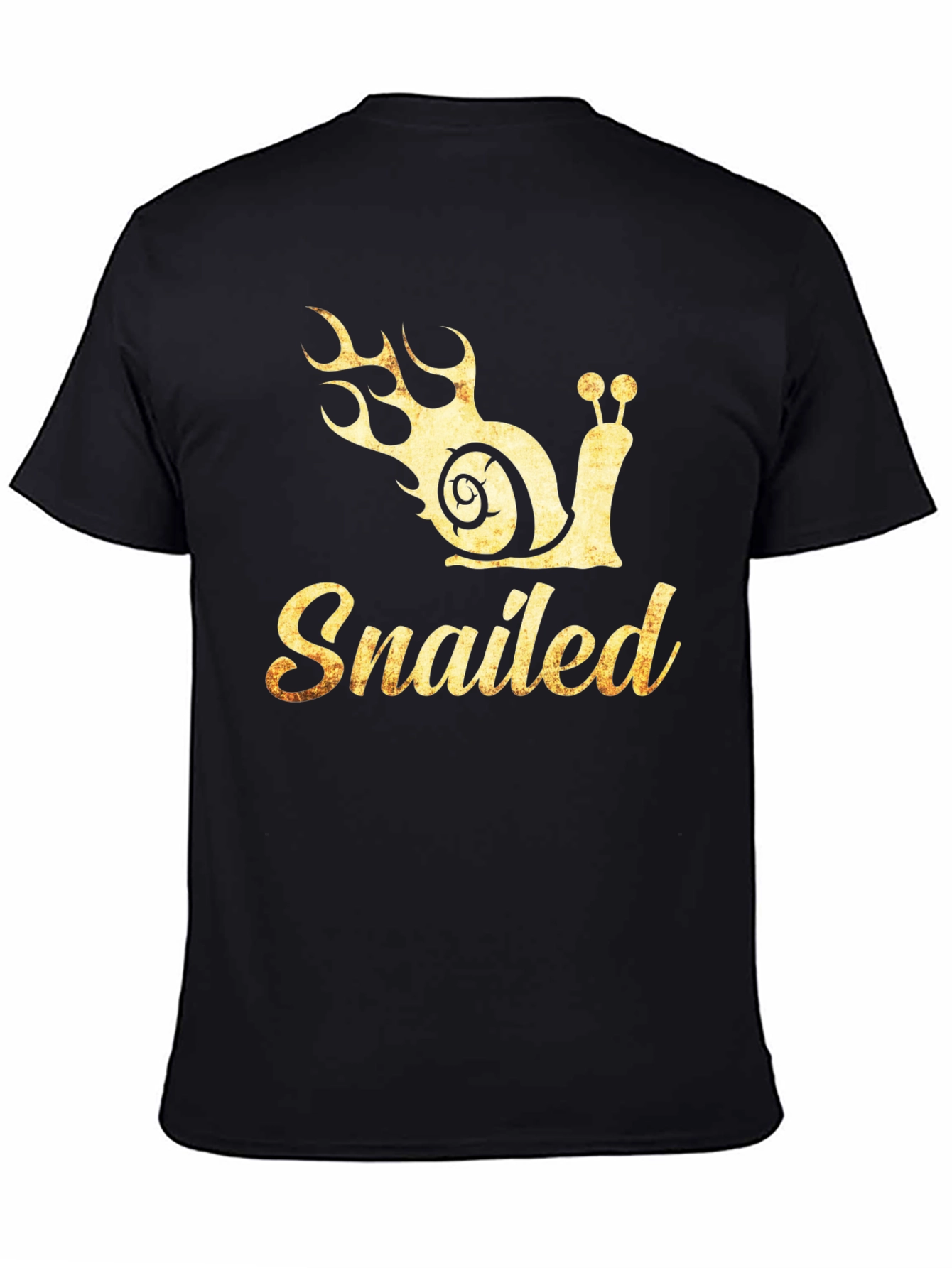 Snailed T-Shirt - Funny Snail with Flames Graphic Tee