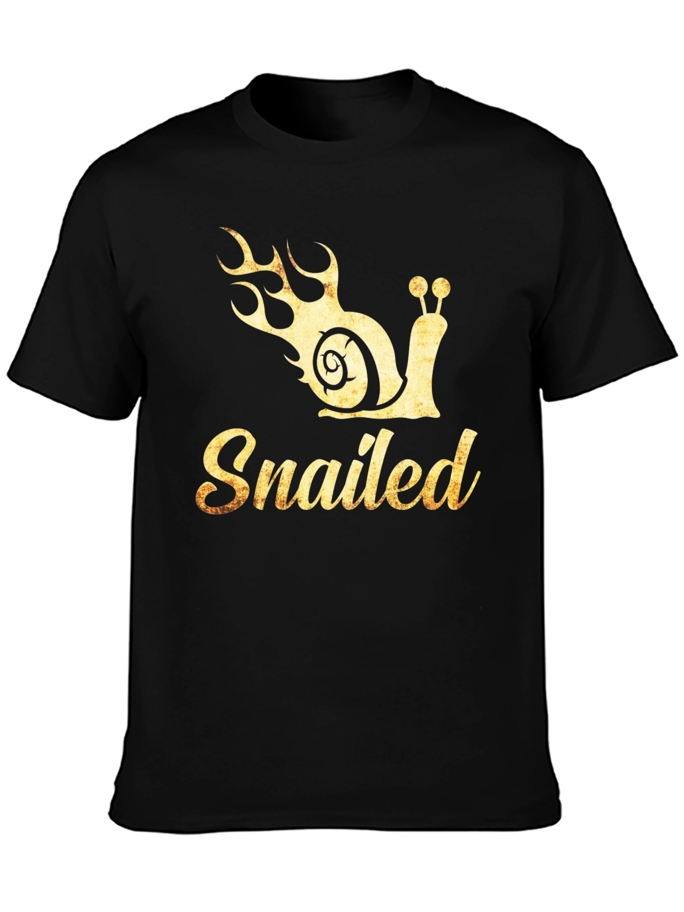Snailed T-Shirt - Funny Snail with Flames Graphic Tee