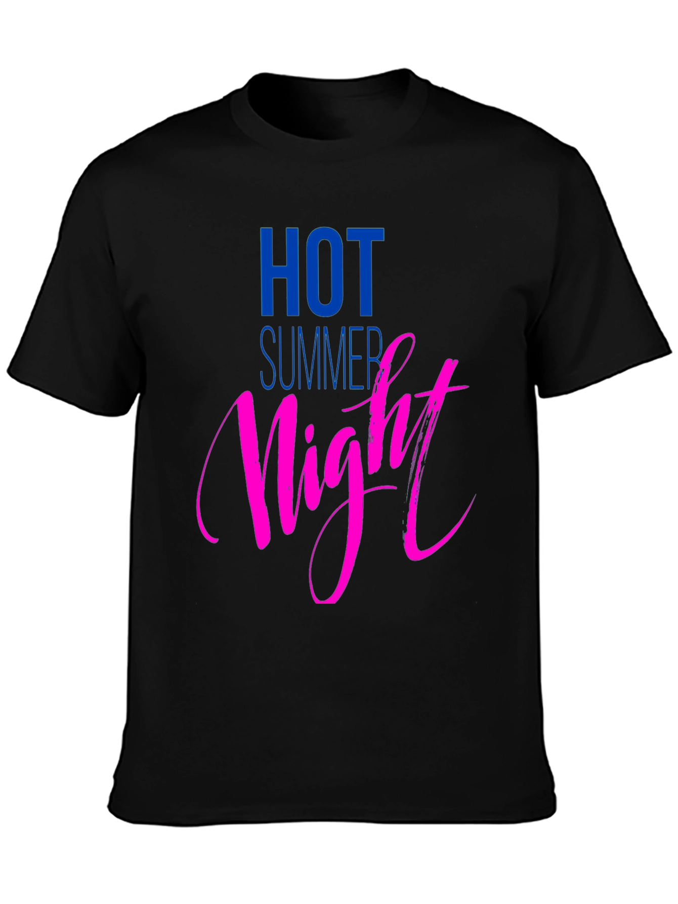 Hot Summer Night Graphic Tee - Black