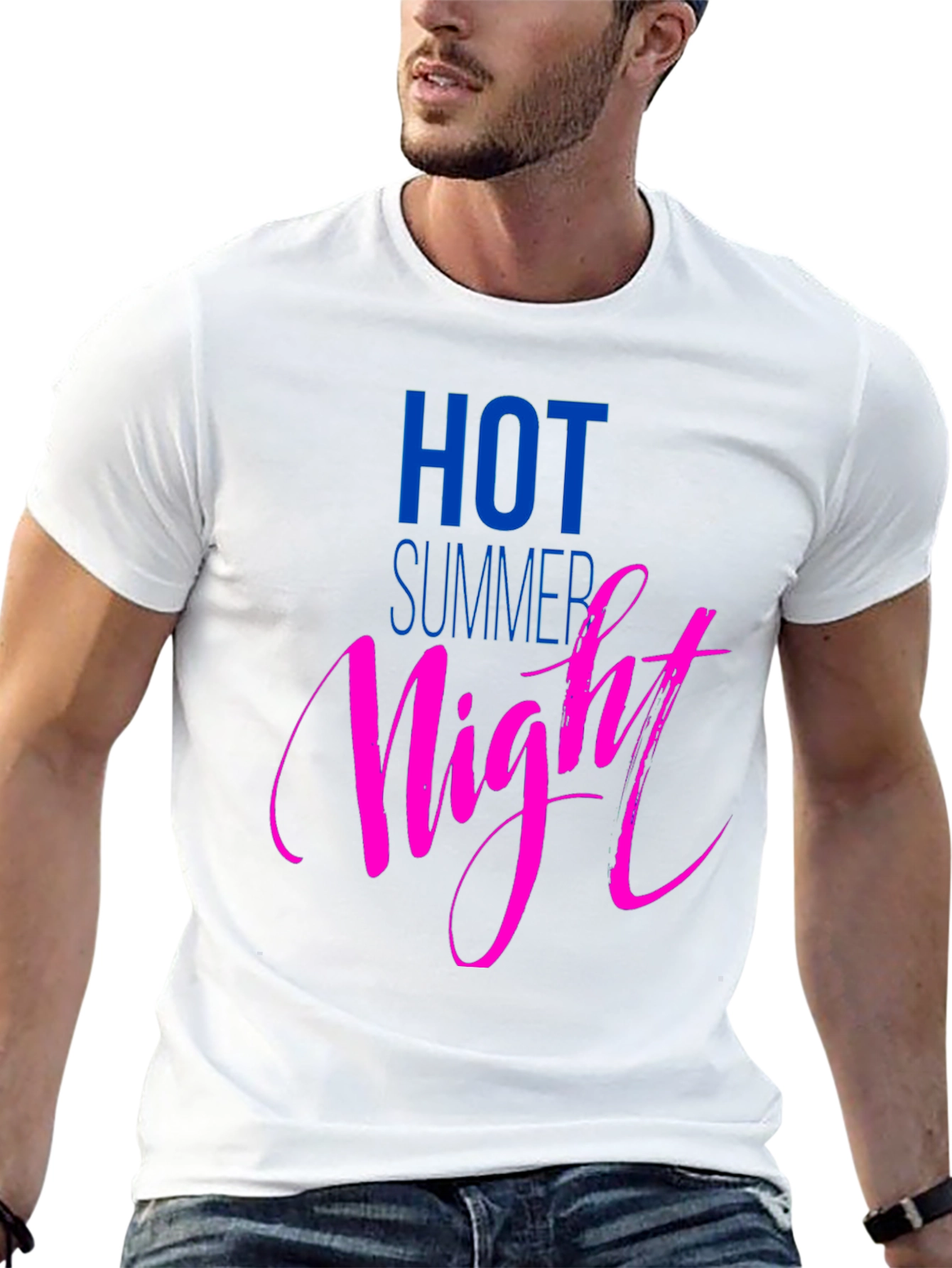 Hot Summer Night Graphic Tee - Black