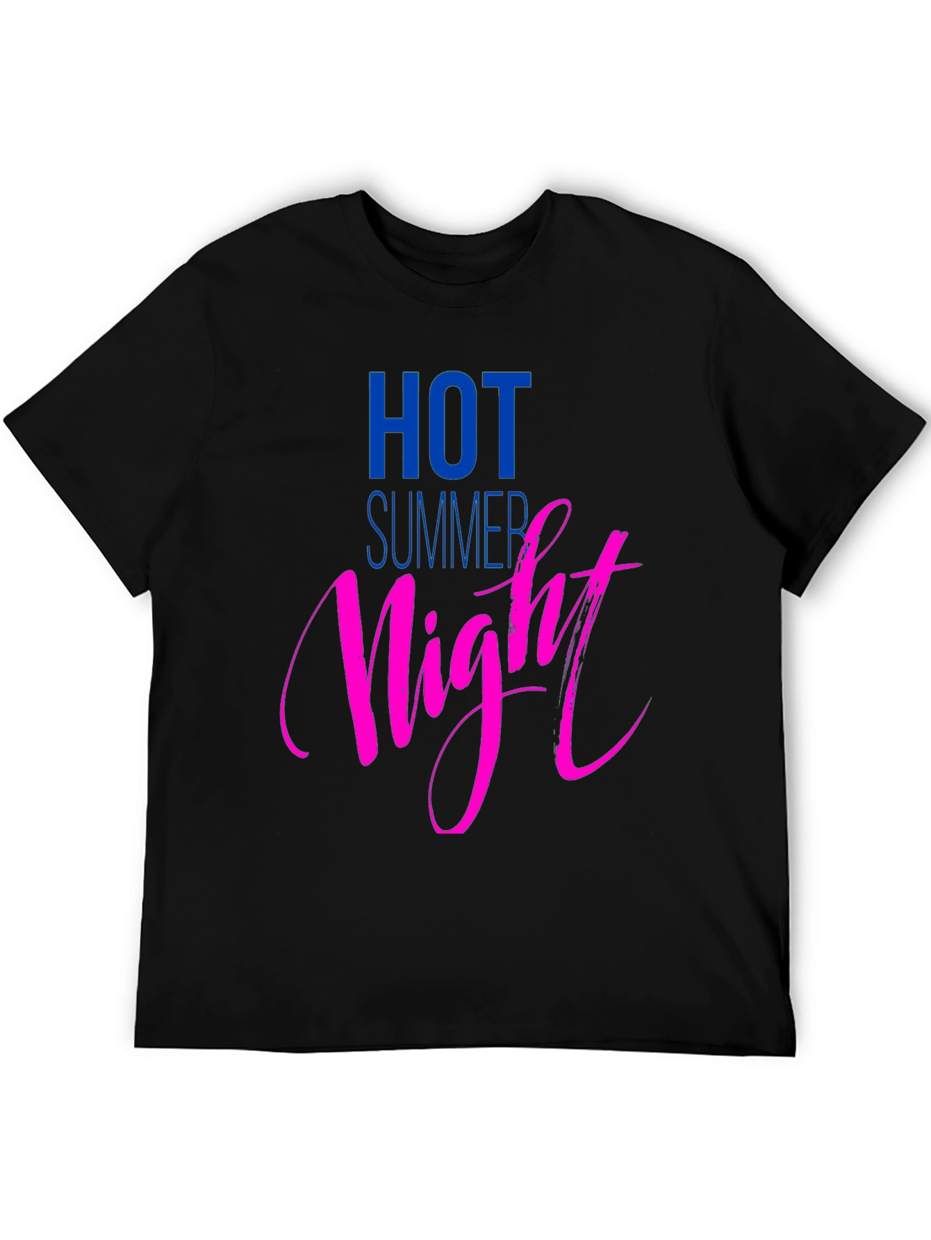 Hot Summer Night Graphic Tee - Black
