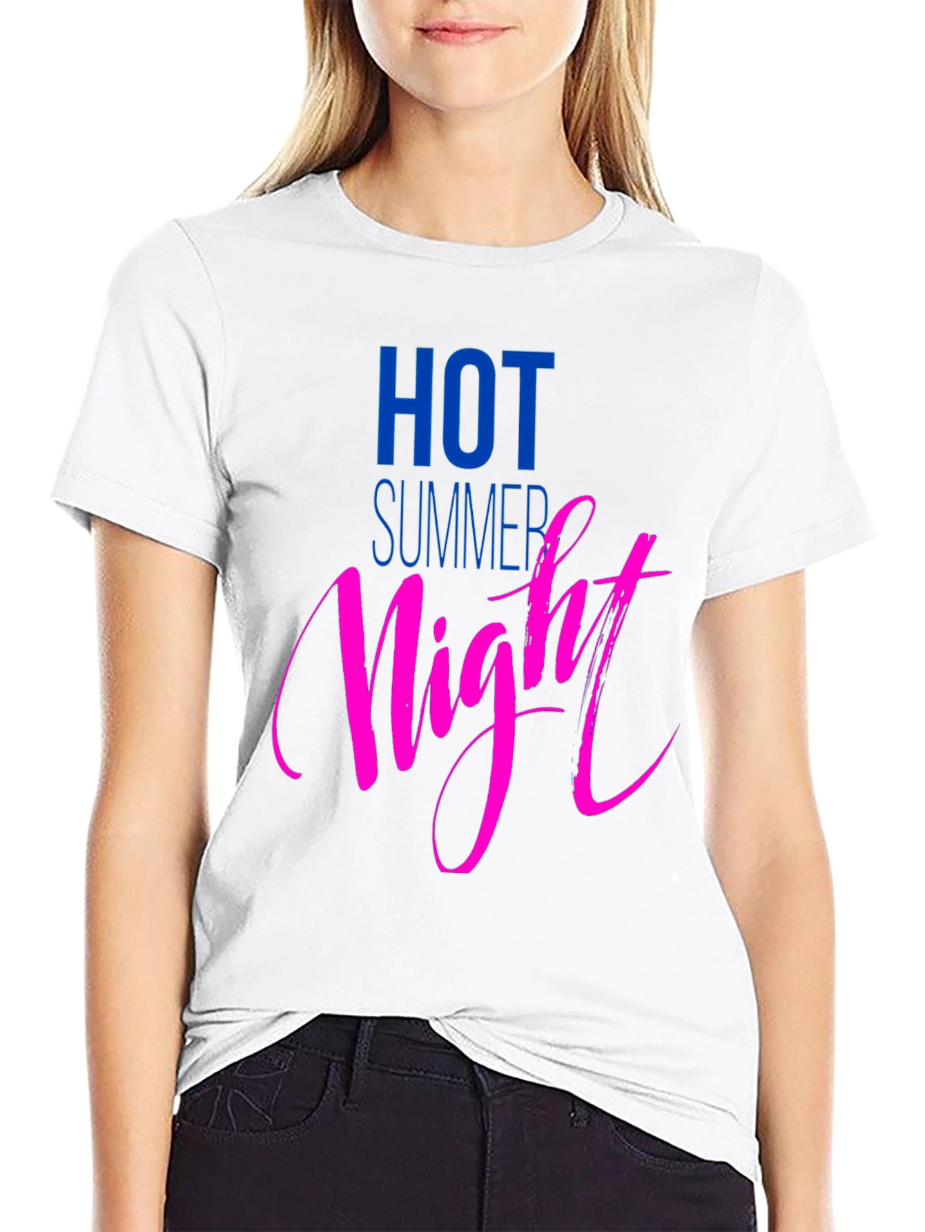 Hot Summer Night Graphic Tee - Black