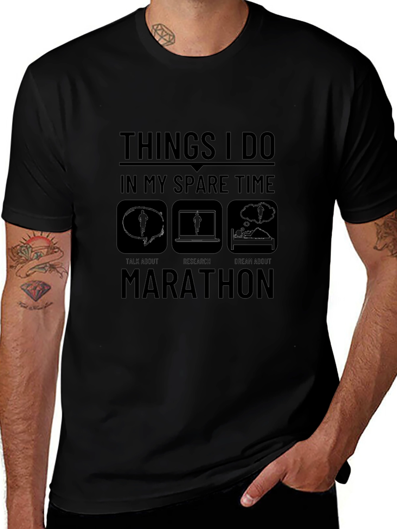 Marathon Spare Time Graphic T-Shirt