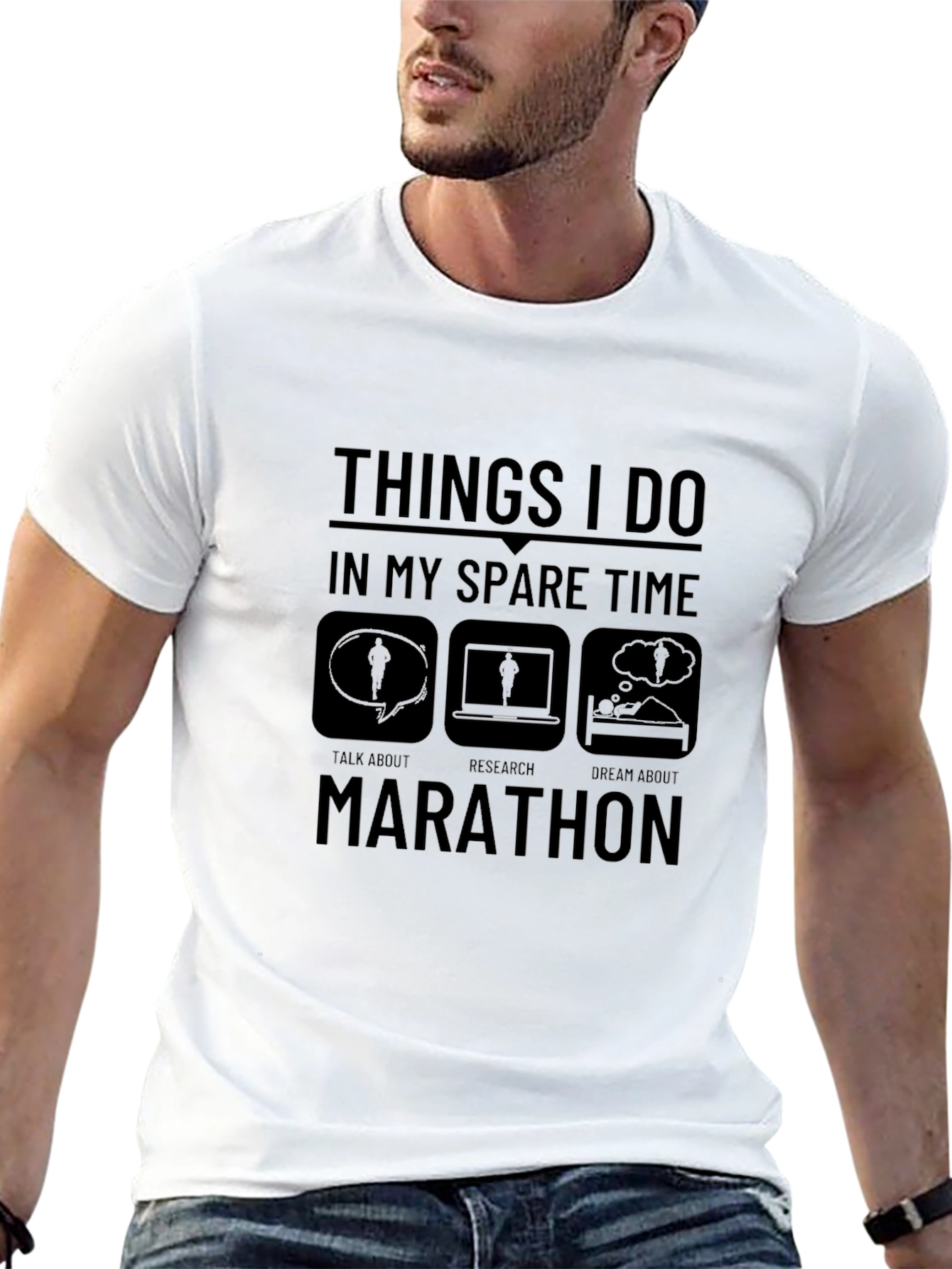 Marathon Spare Time Graphic T-Shirt