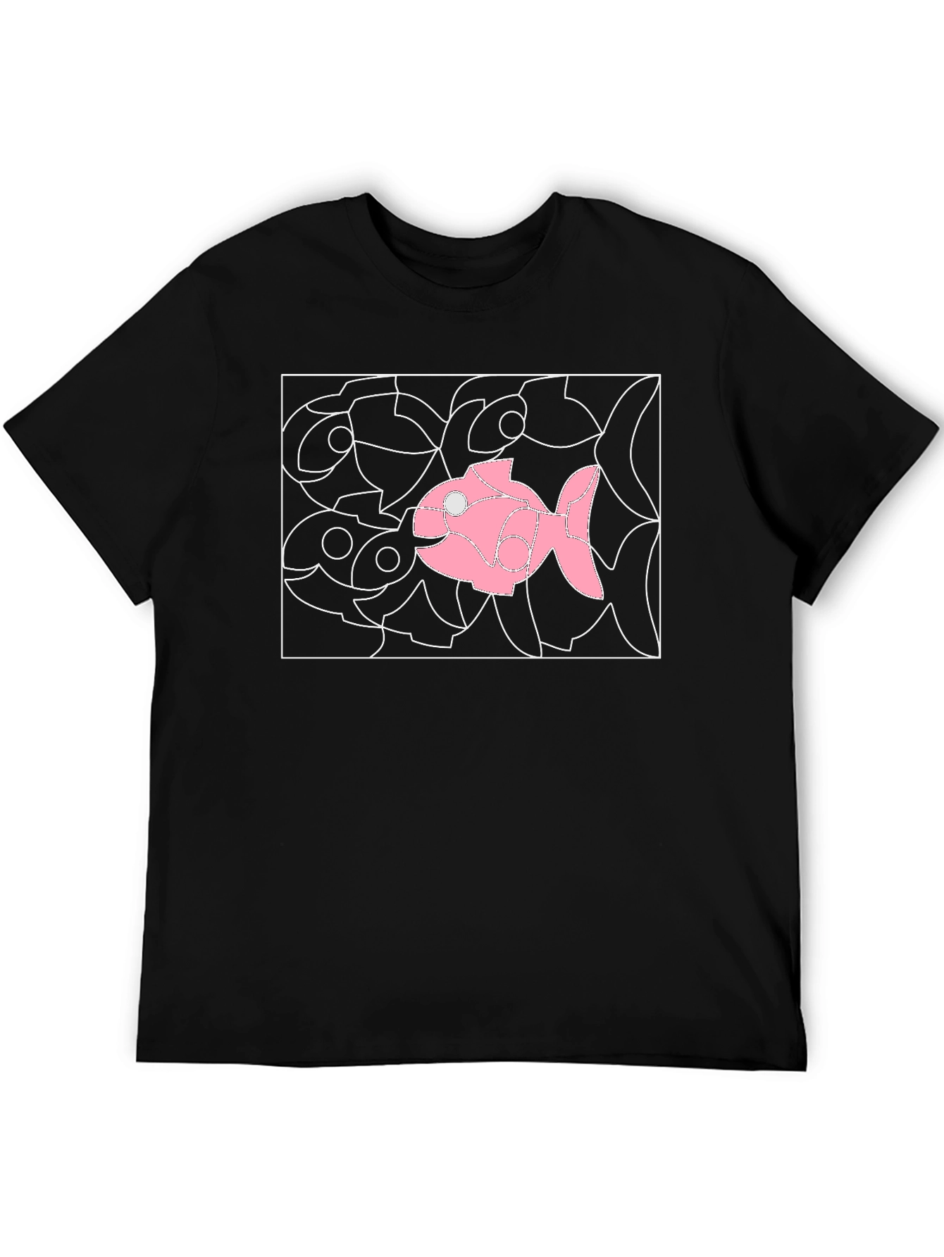 Pink Fish Graphic Tee - Unique Design