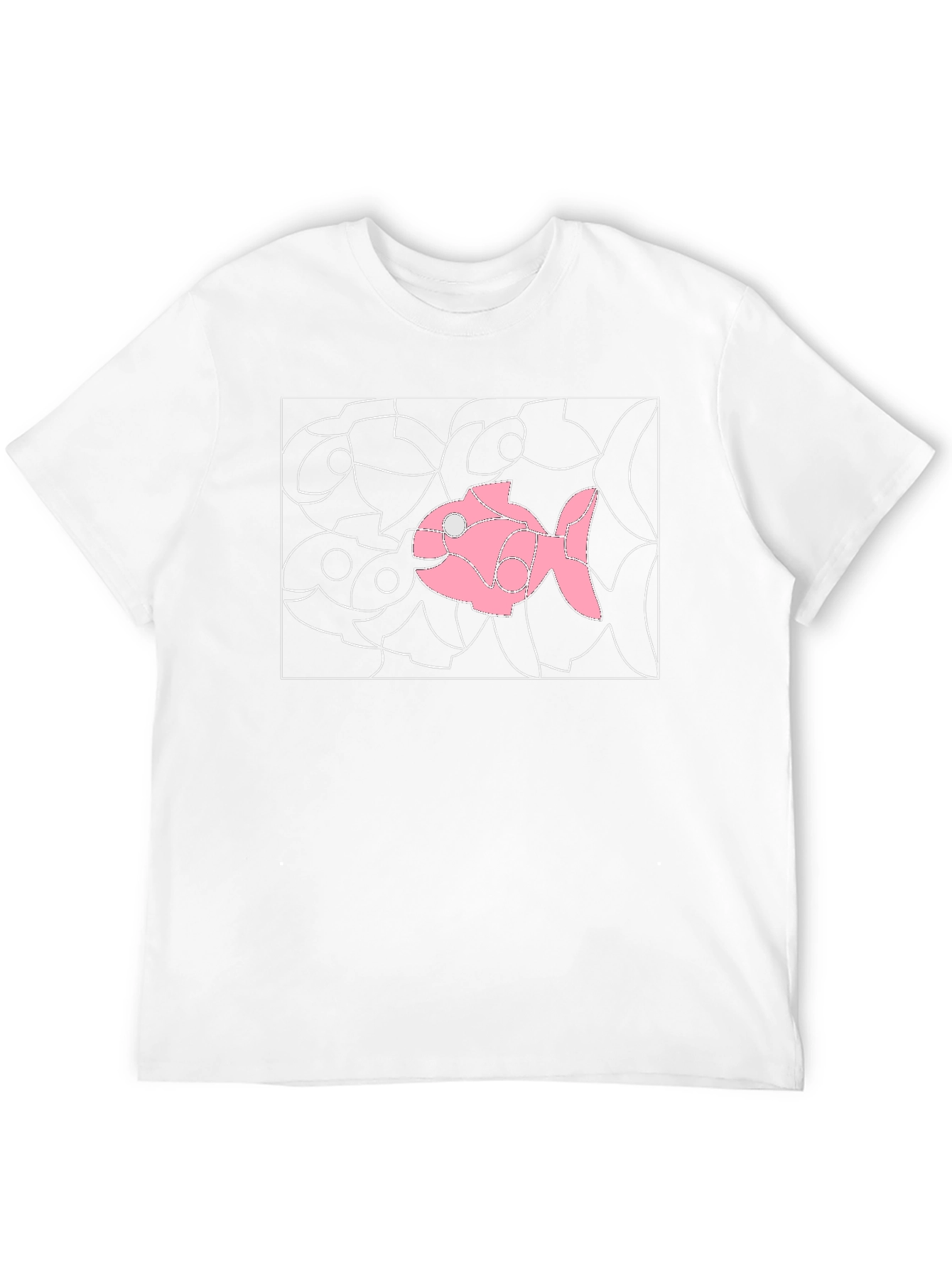 Pink Fish Graphic Tee - Unique Design