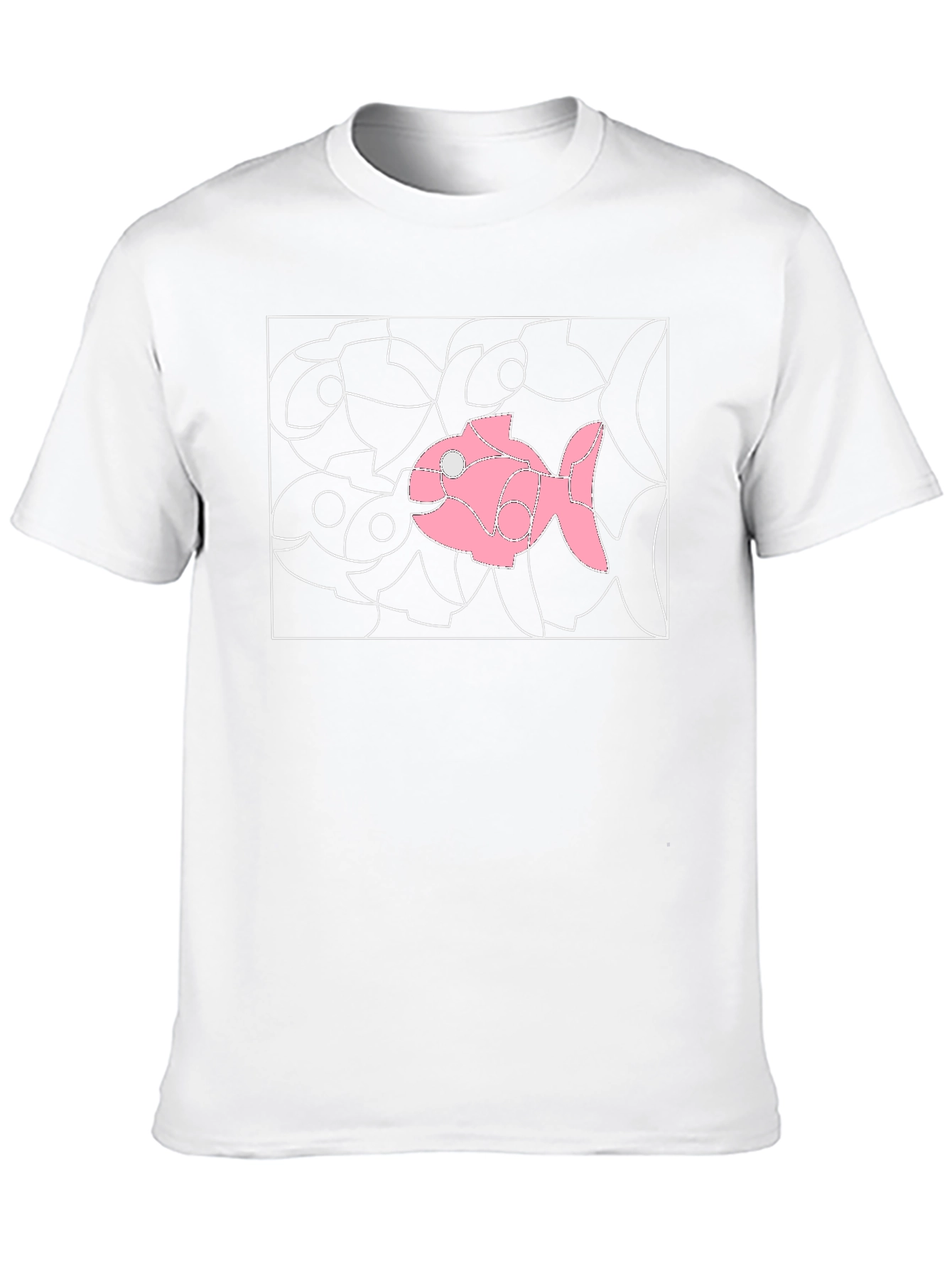 Pink Fish Graphic Tee - Unique Design