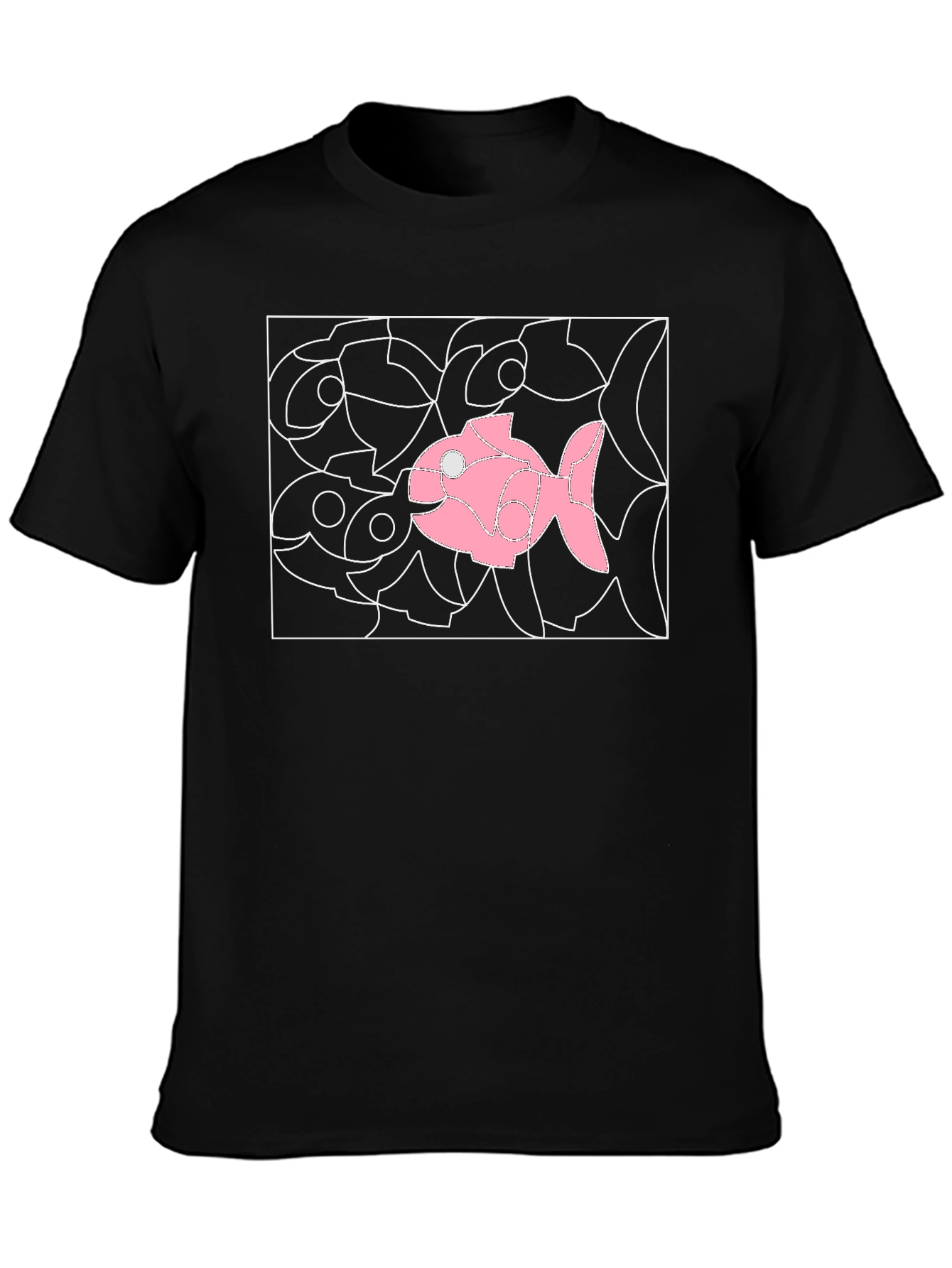 Pink Fish Graphic Tee - Unique Design