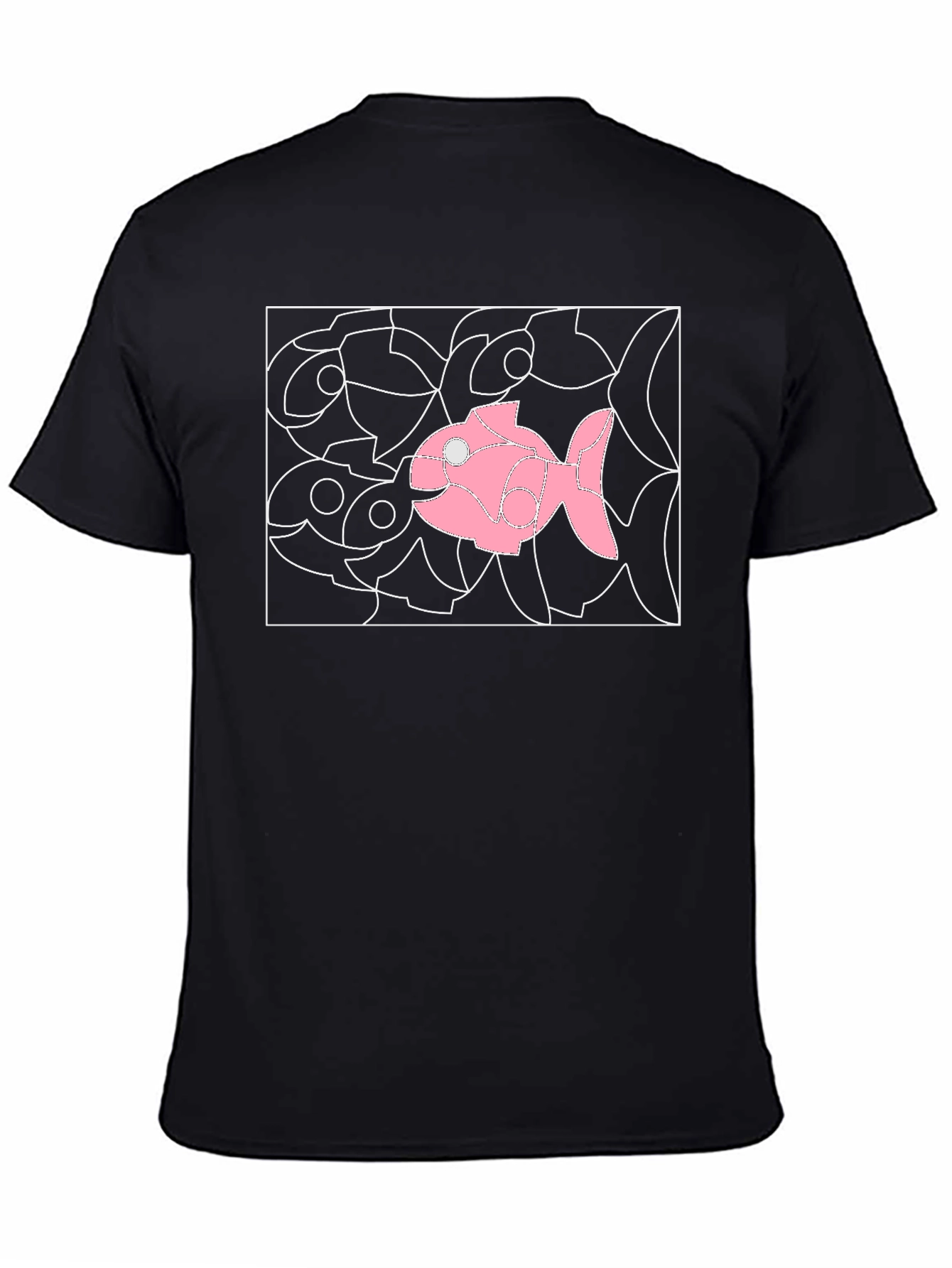Pink Fish Graphic Tee - Unique Design