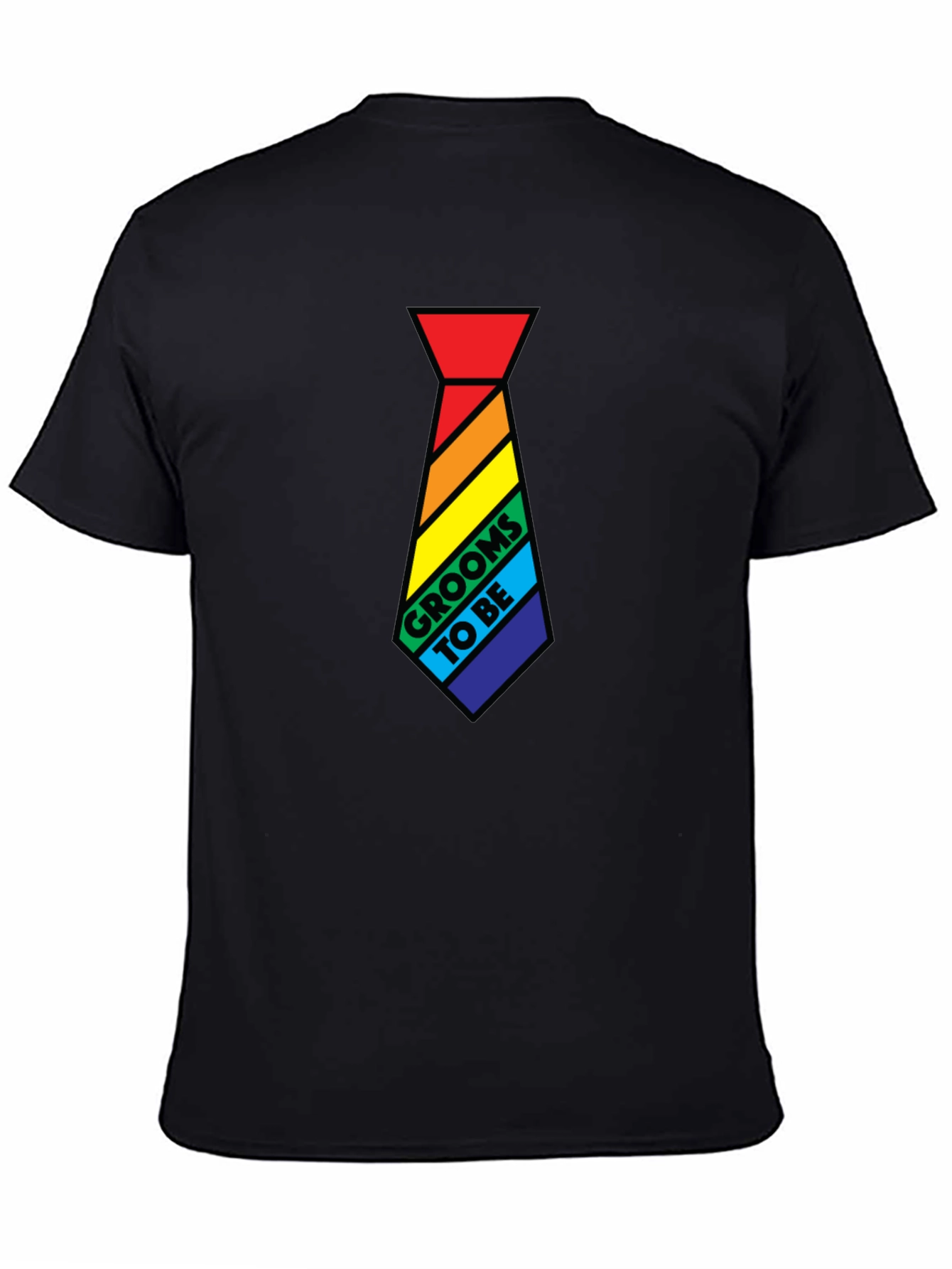 Grooms To Be Rainbow Tie Tee