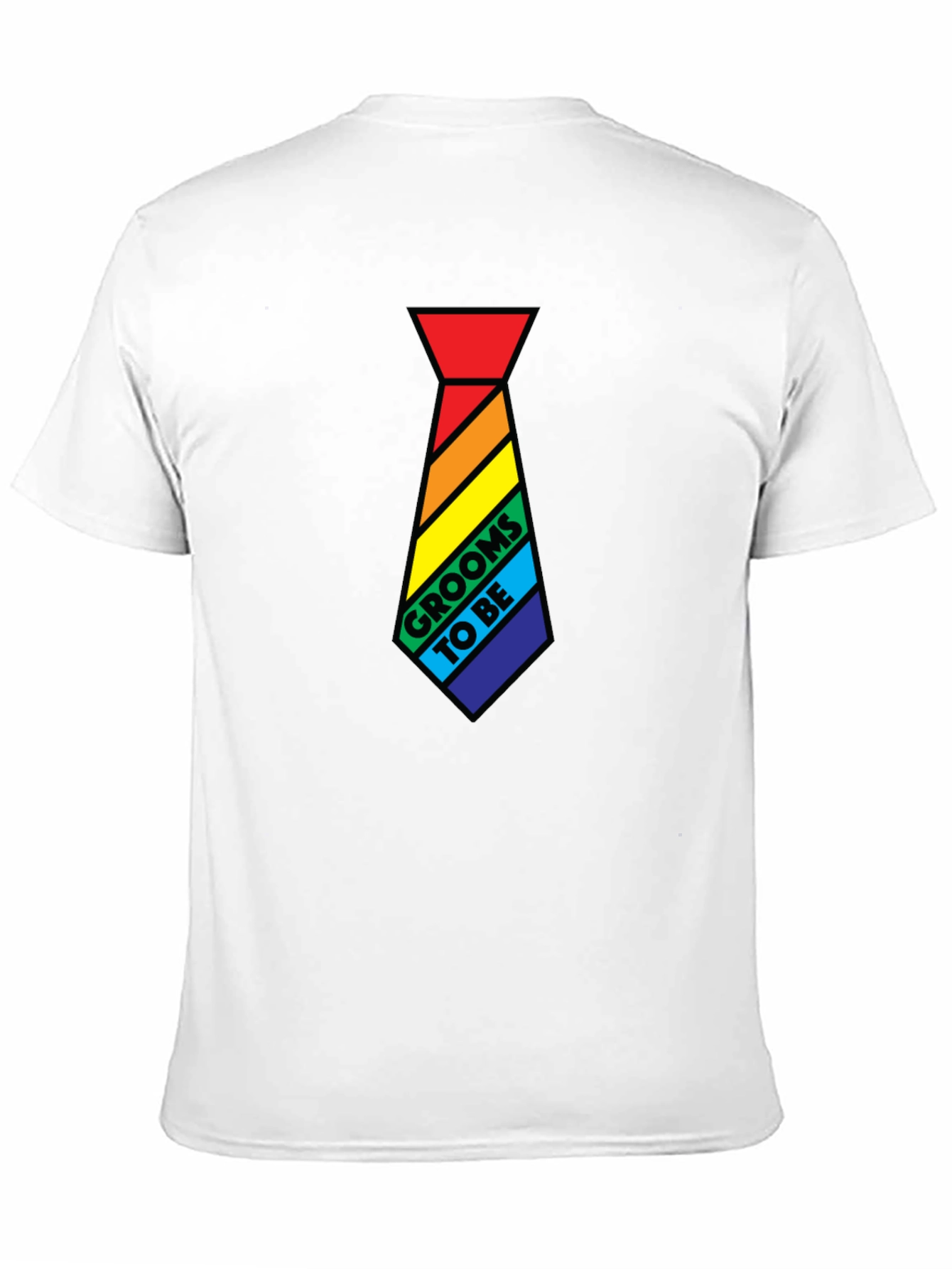 Grooms To Be Rainbow Tie Tee
