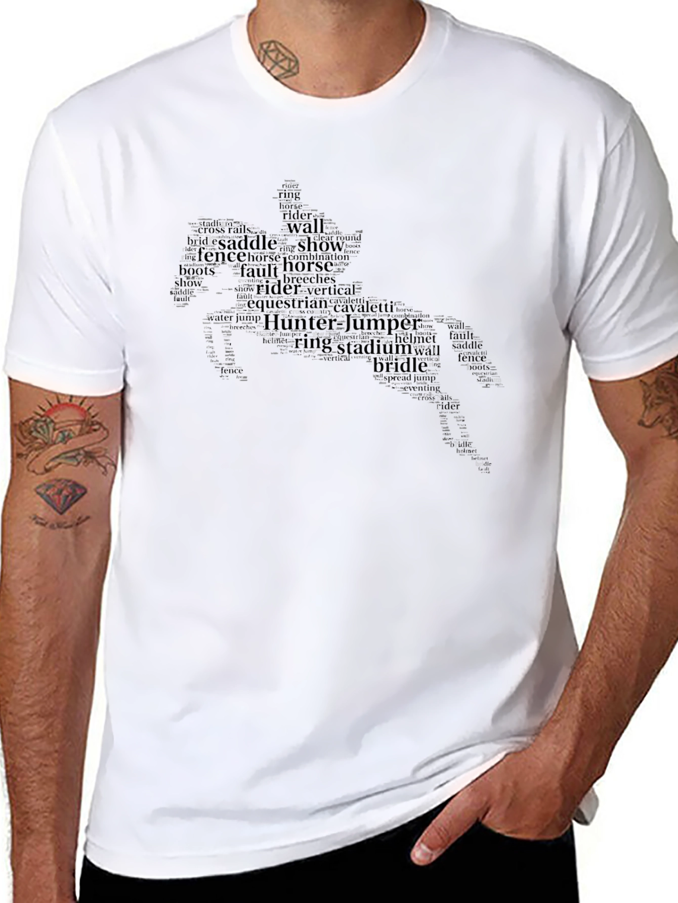 Equestrian Horse T-Shirt - Hunter Jumper Show Style