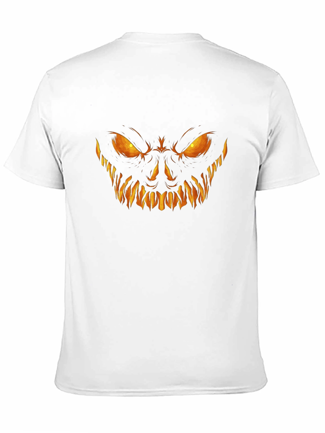 Scary Pumpkin Face Halloween Black T-Shirt