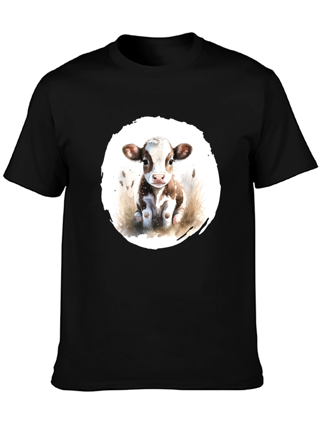 Cute Cow Graphic T-Shirt - Unisex Black Tee