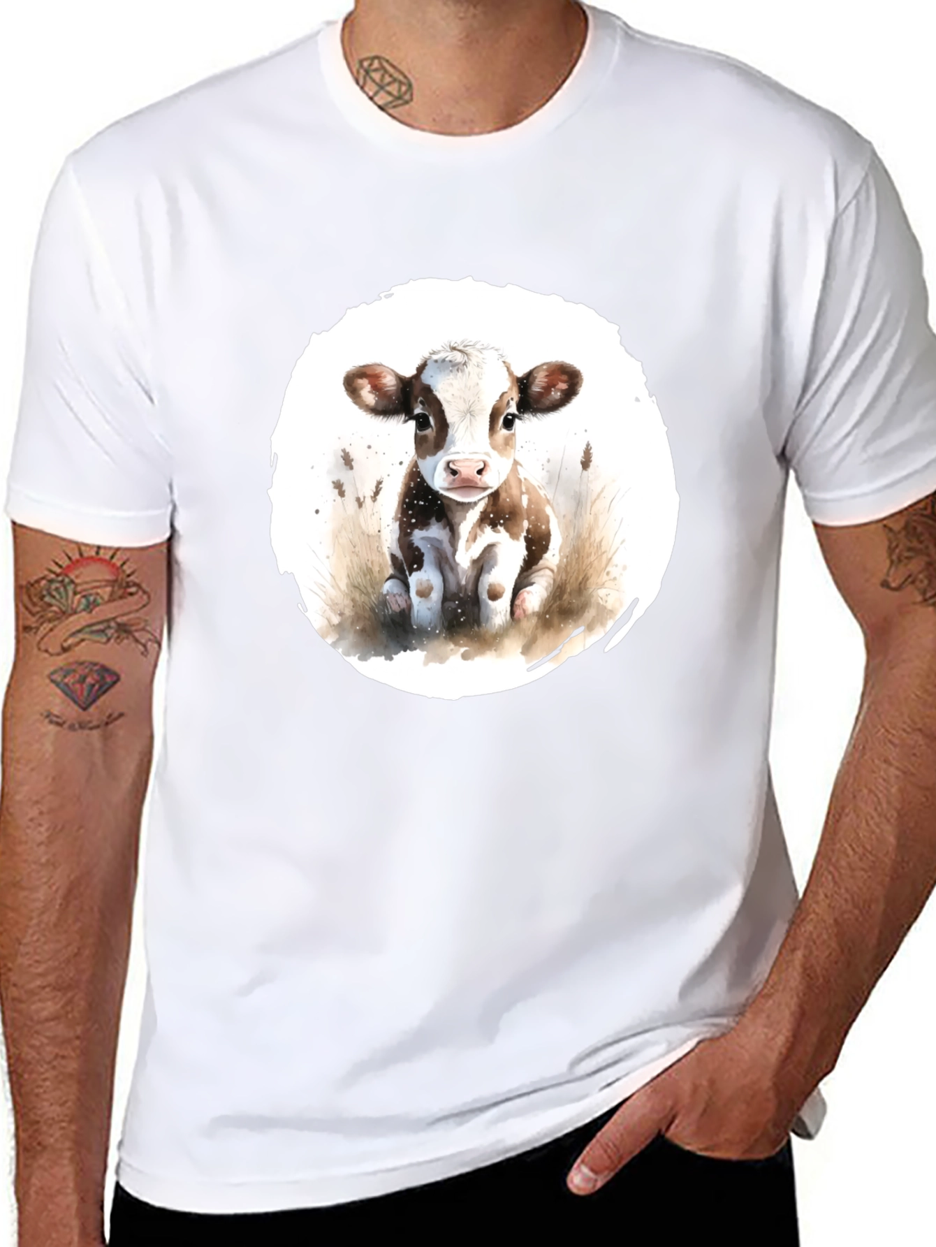 Cute Cow Graphic T-Shirt - Unisex Black Tee