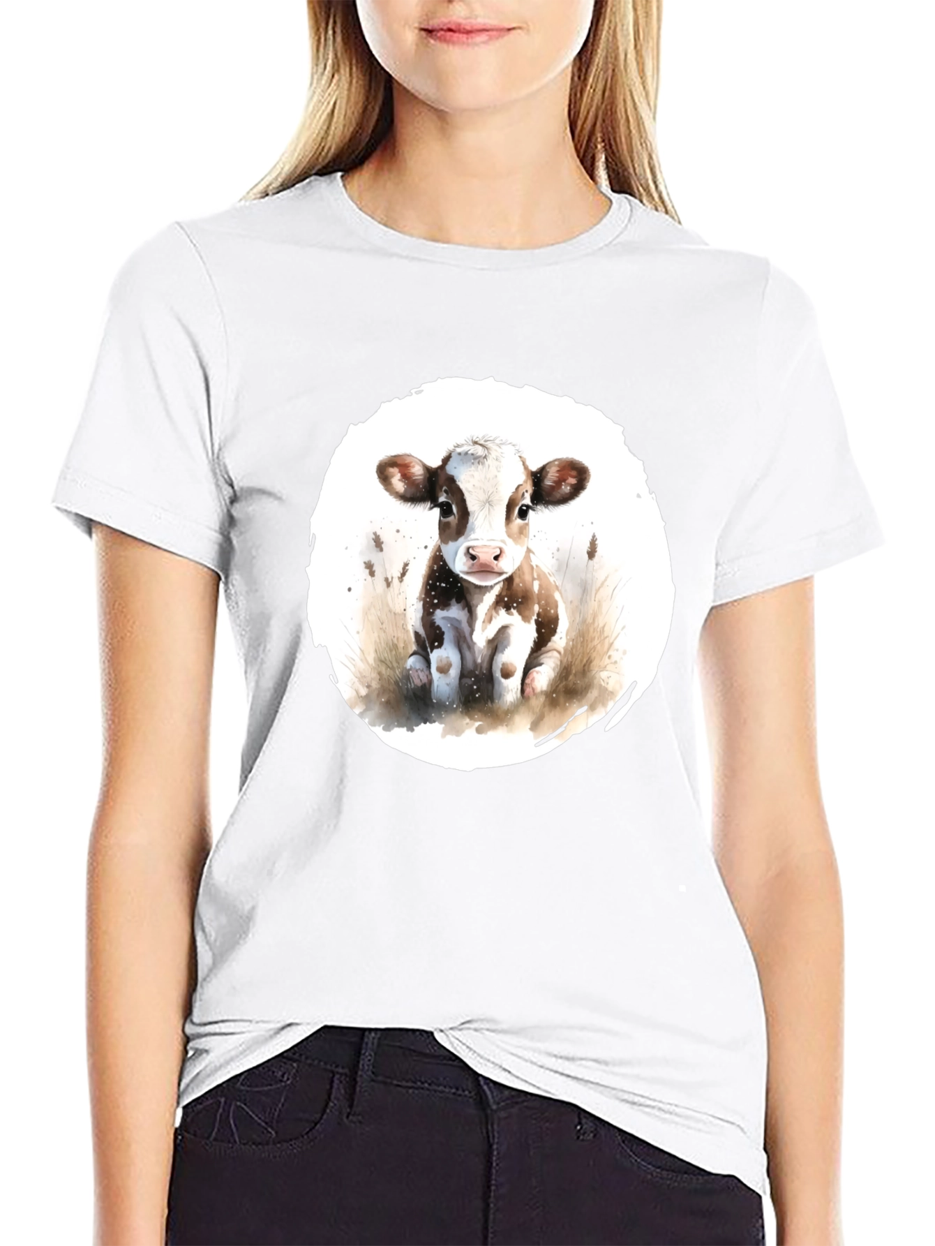Cute Cow Graphic T-Shirt - Unisex Black Tee