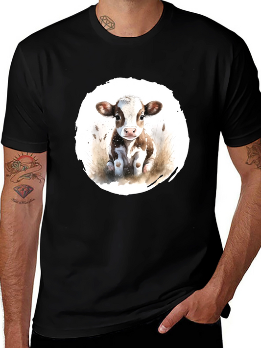Cute Cow Graphic T-Shirt - Unisex Black Tee