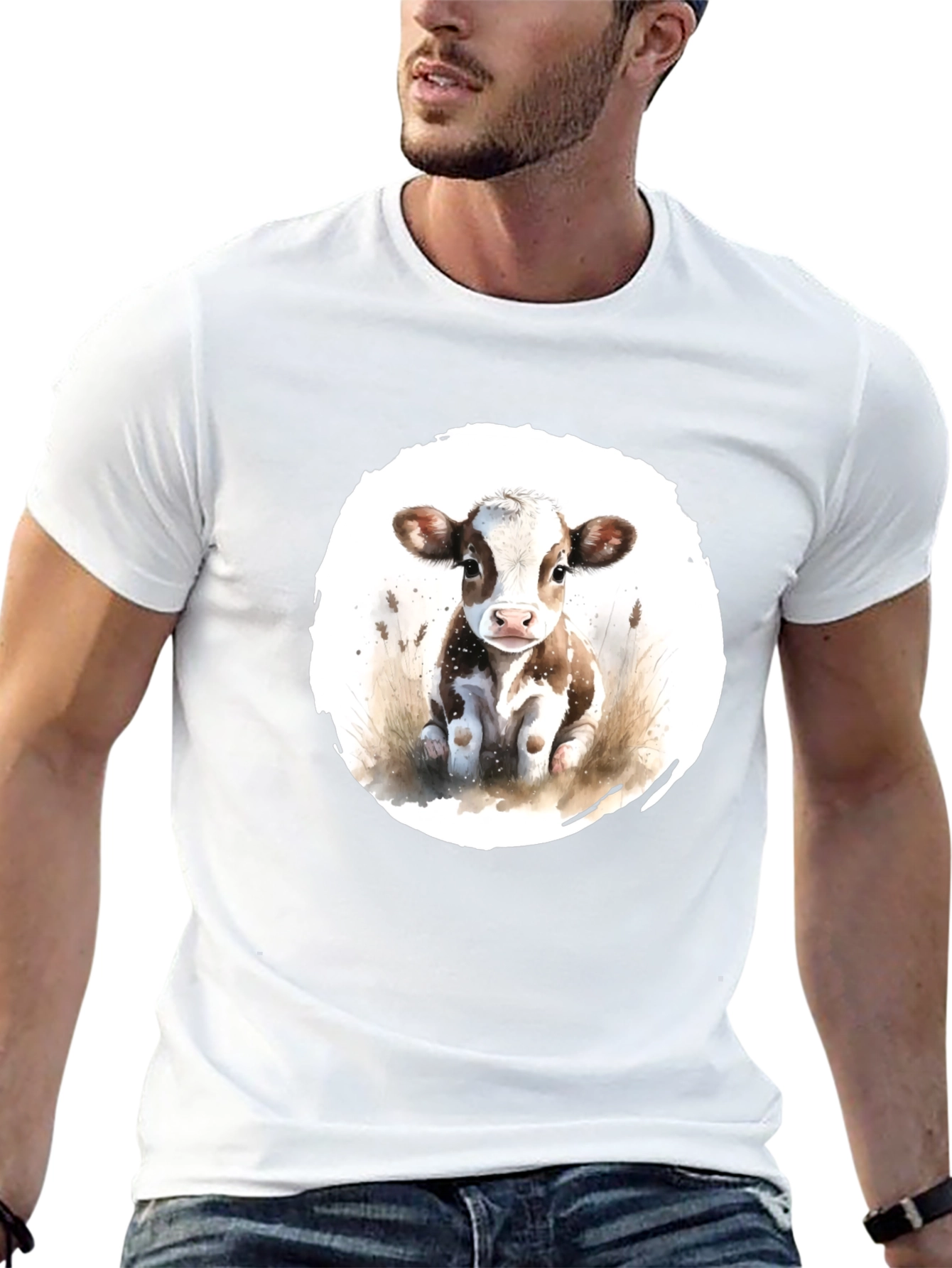 Cute Cow Graphic T-Shirt - Unisex Black Tee