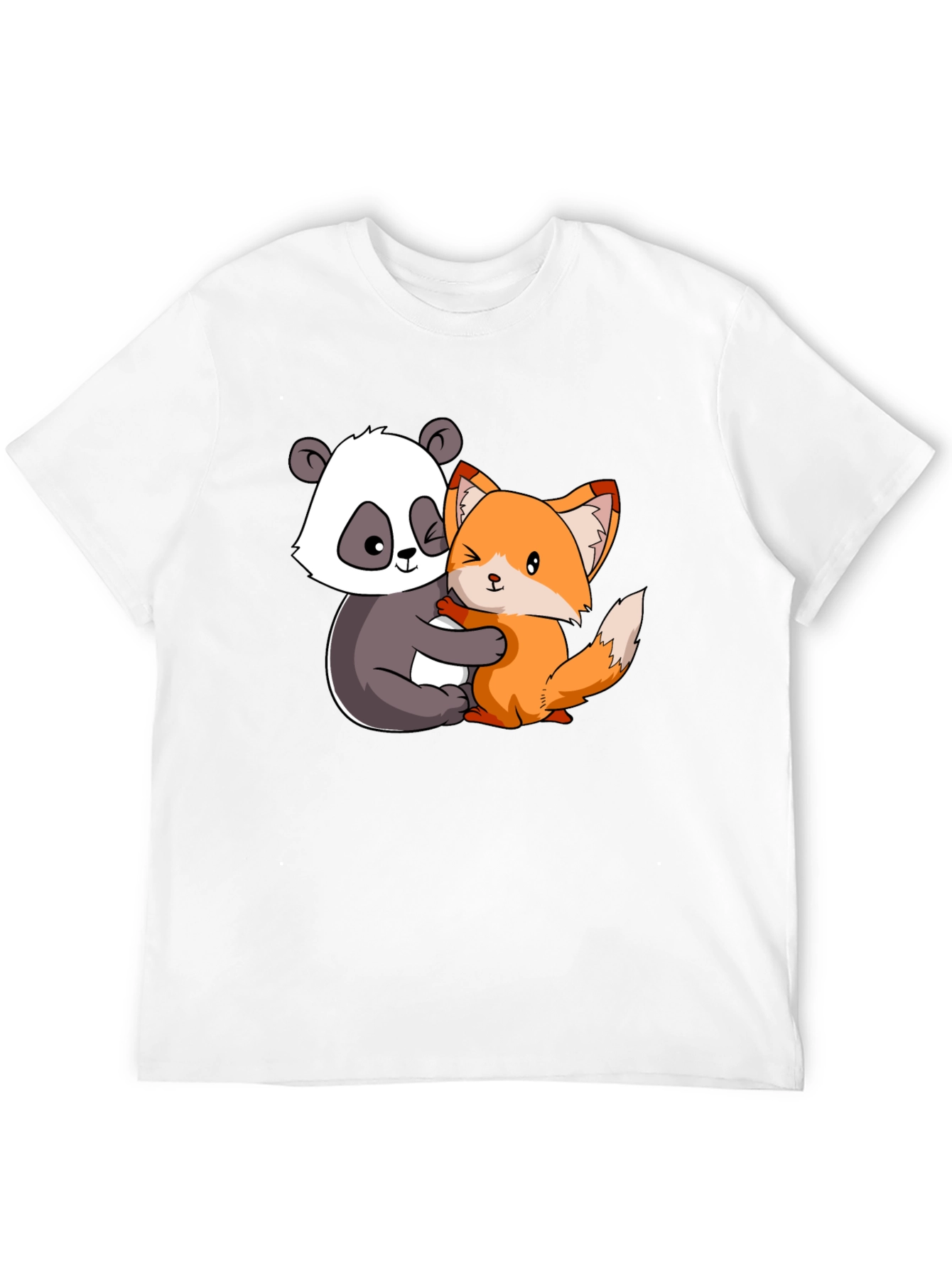 Panda and Fox Hug Graphic Tee