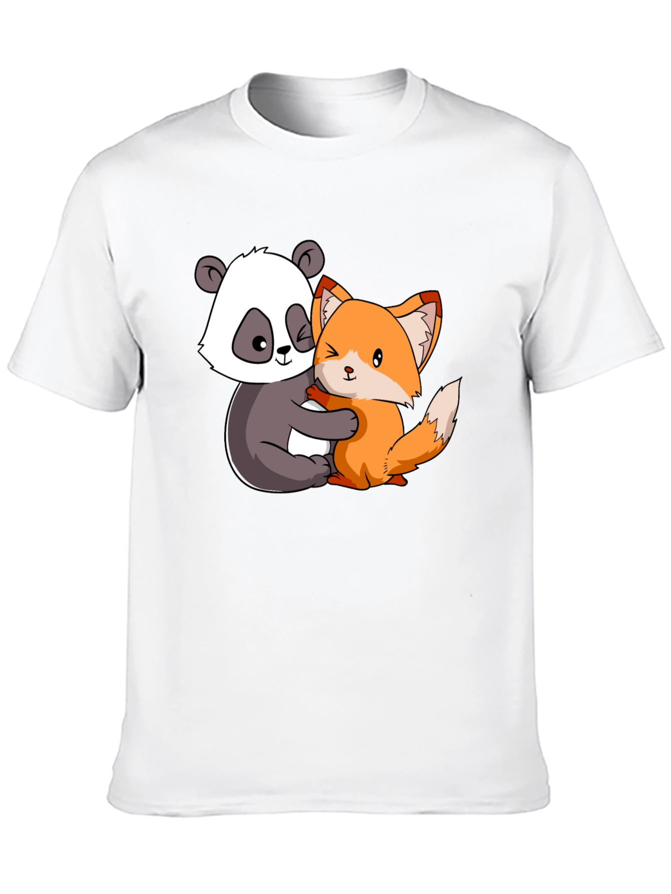 Panda and Fox Hug Graphic Tee