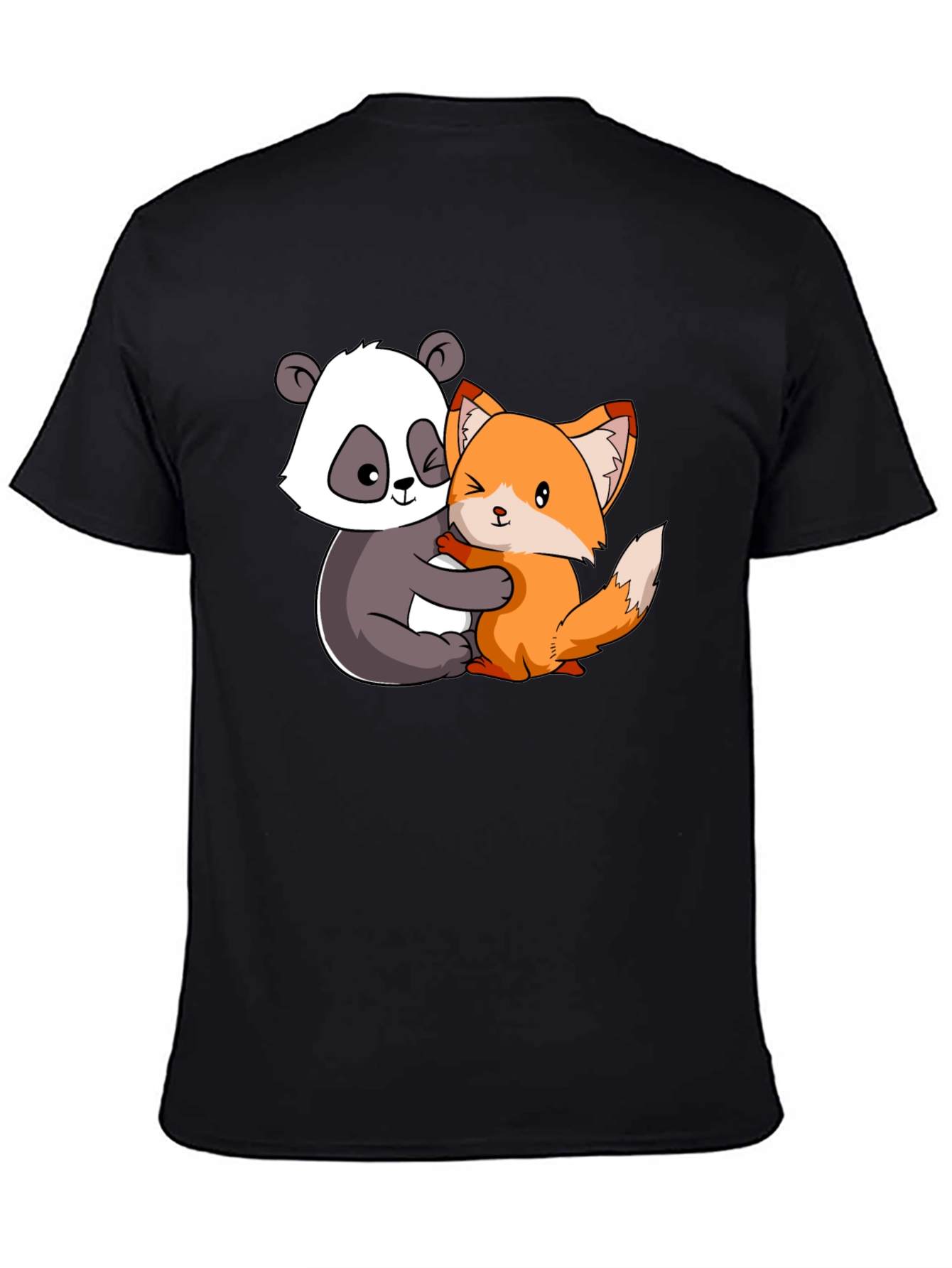 Panda and Fox Hug Graphic Tee
