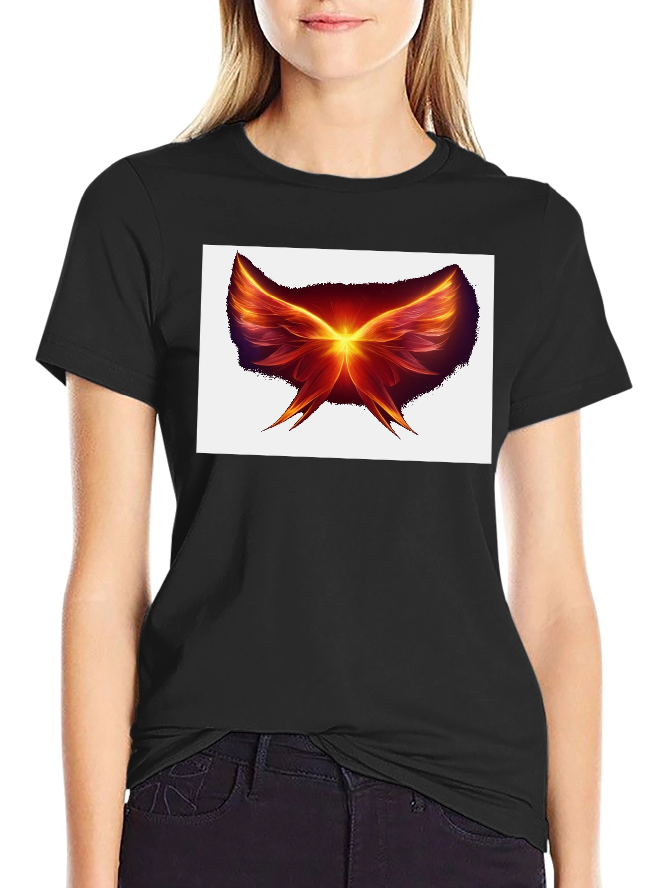 Fiery Wings Black T-Shirt