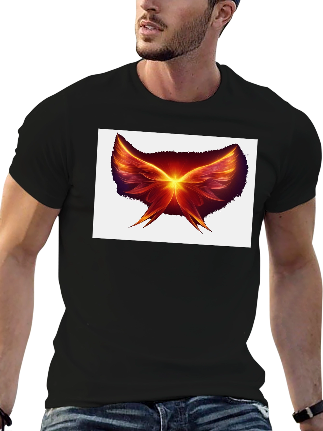 Fiery Wings Black T-Shirt