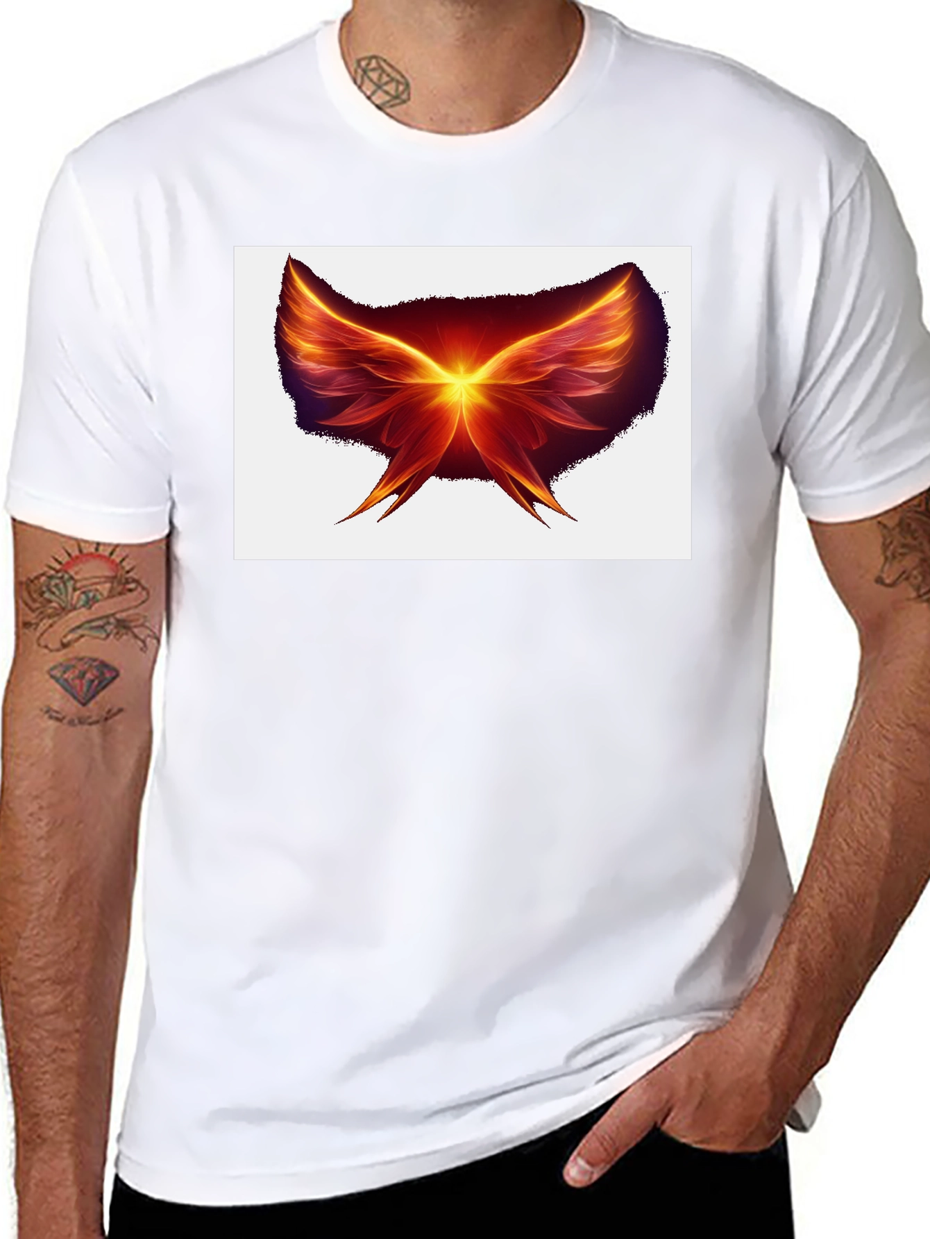 Fiery Wings Black T-Shirt