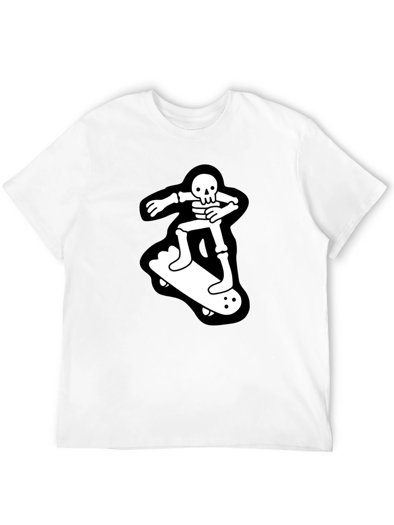 Skateboard Skeleton T-Shirt - Black