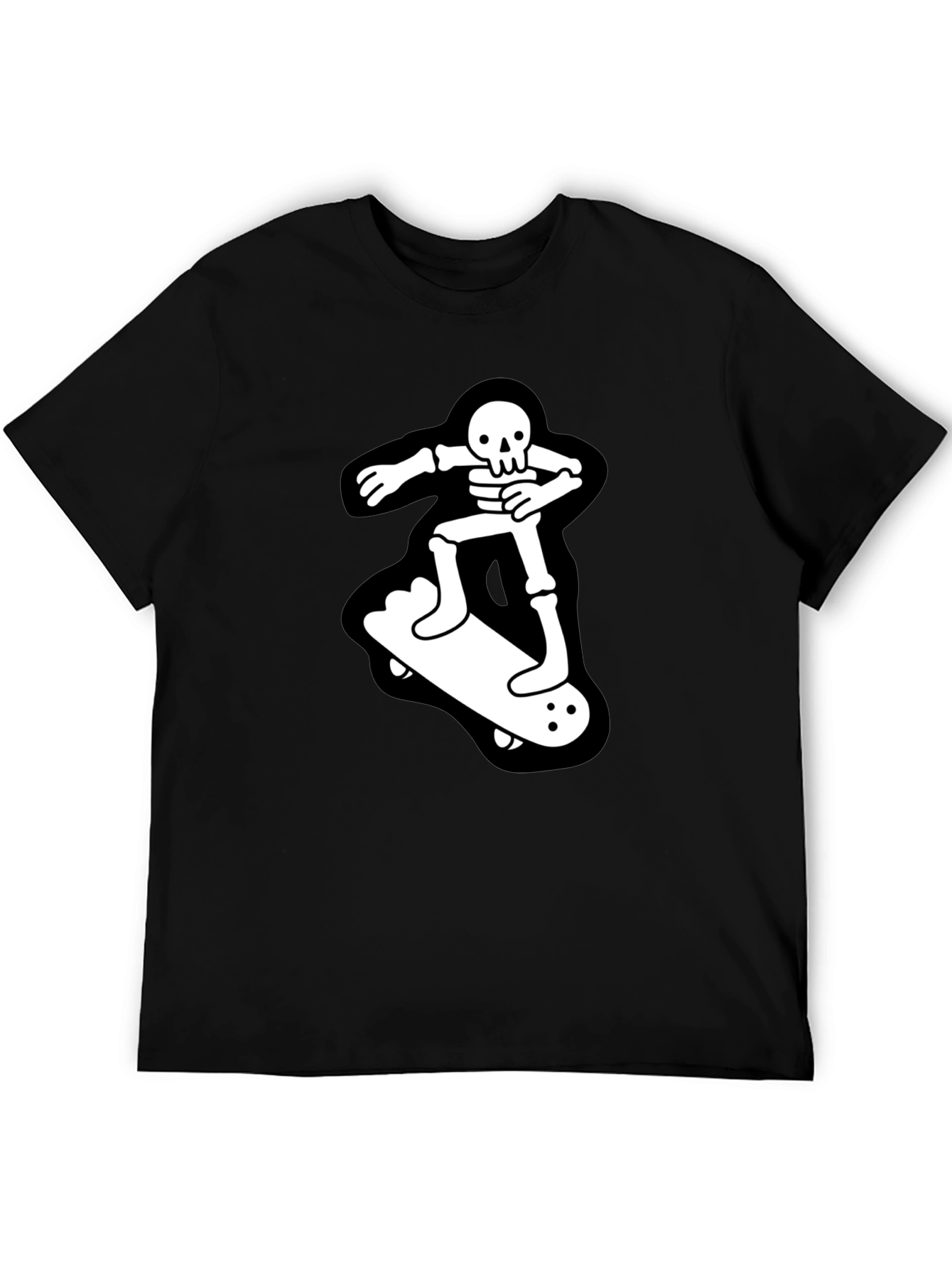 Skateboard Skeleton T-Shirt - Black