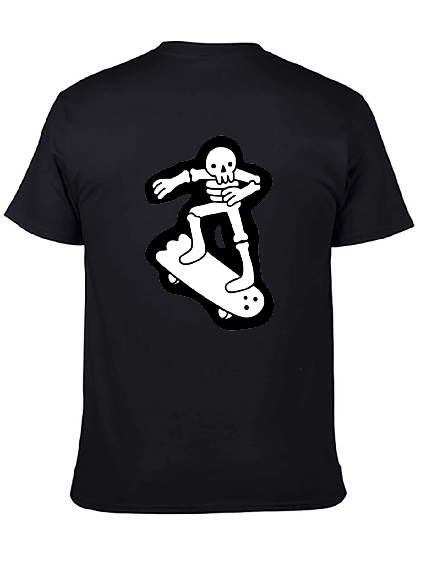 Skateboard Skeleton T-Shirt - Black