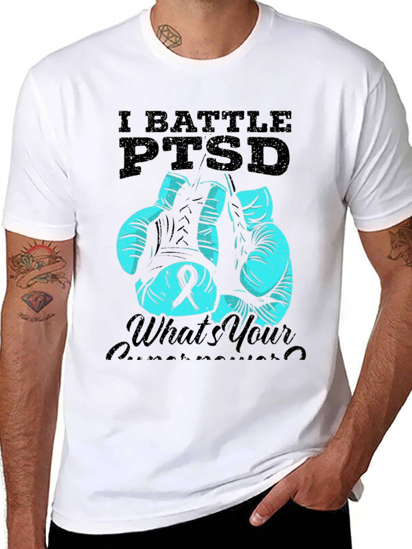 PTSD Awareness Boxing Glove T-Shirt