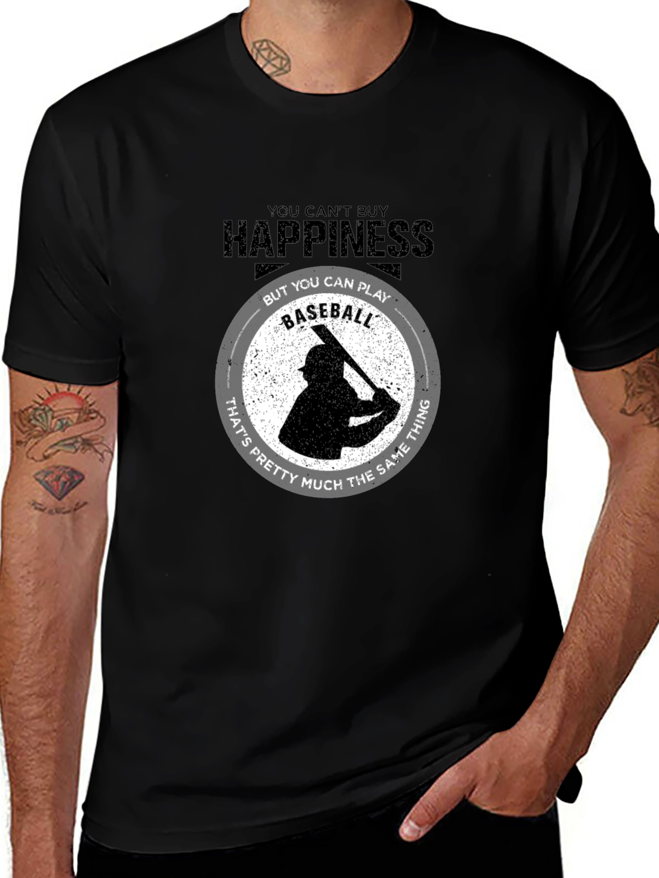 Happiness Baseball T-Shirt