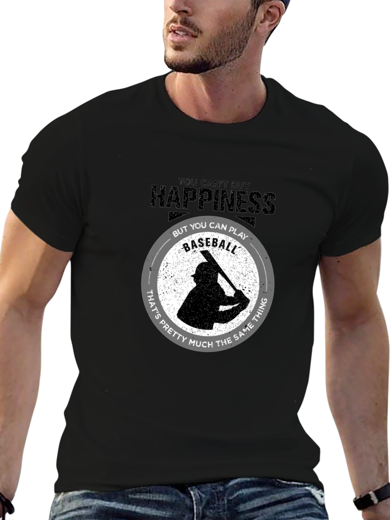 Happiness Baseball T-Shirt