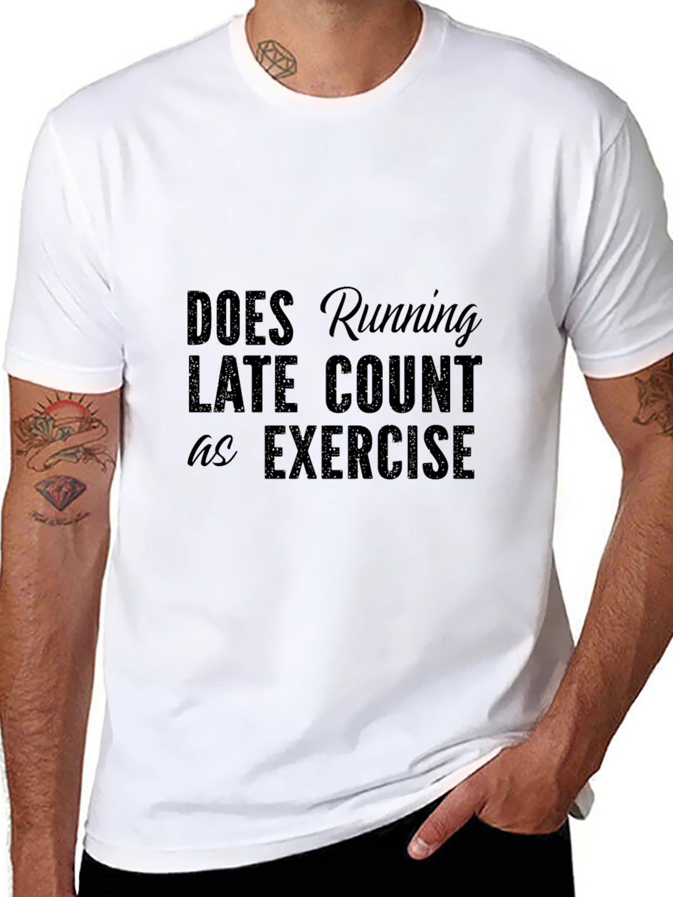 Running Late T-Shirt - Funny Exercise Tee