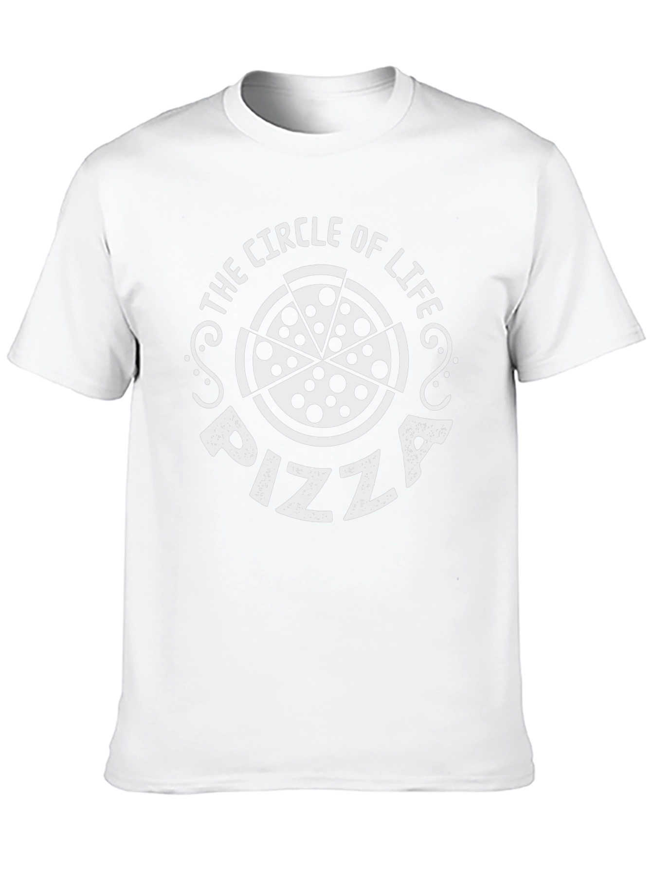 Pizza Circle of Life Graphic Tee - Black T-Shirt
