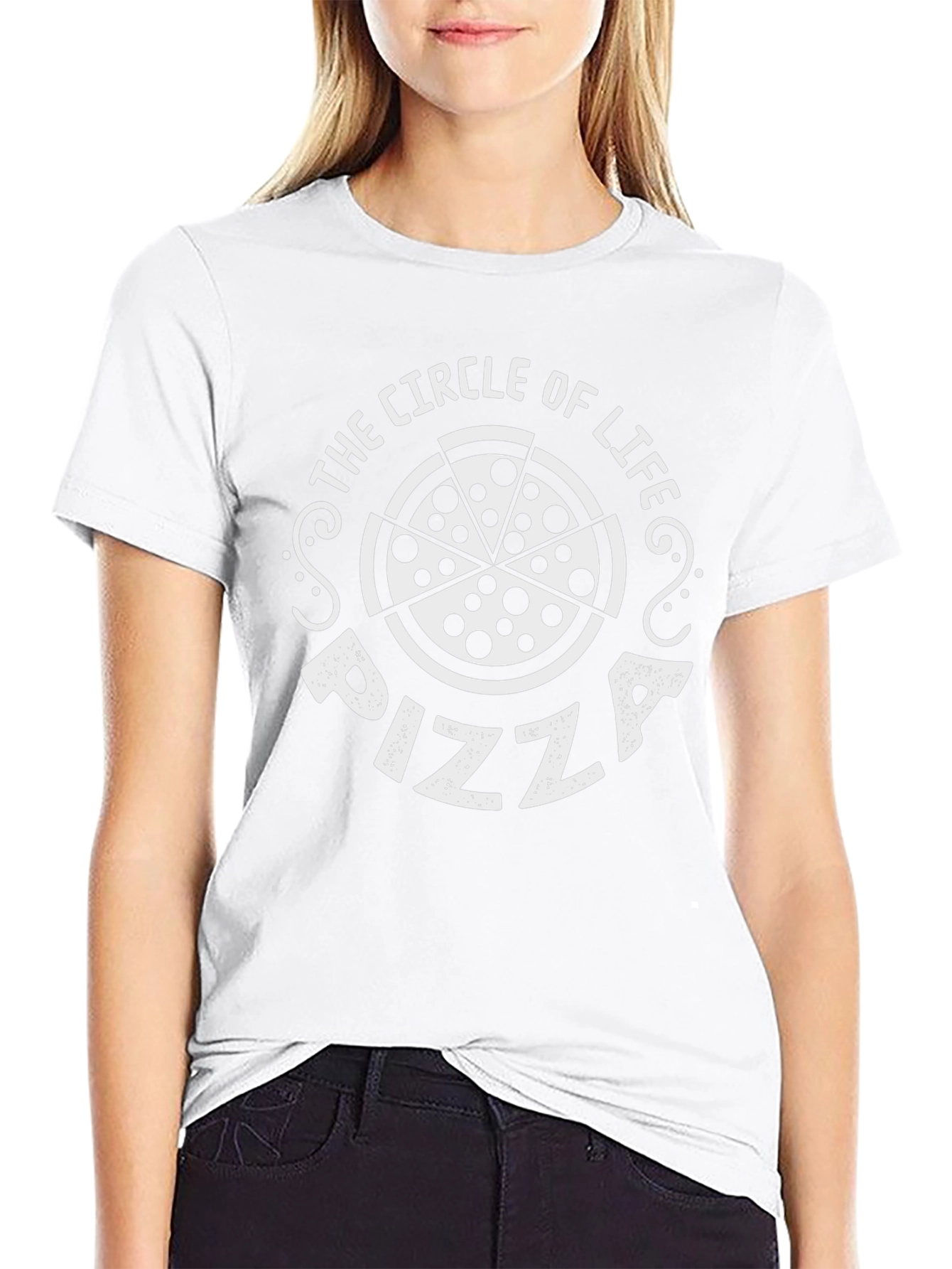 Pizza Circle of Life Graphic Tee - Black T-Shirt