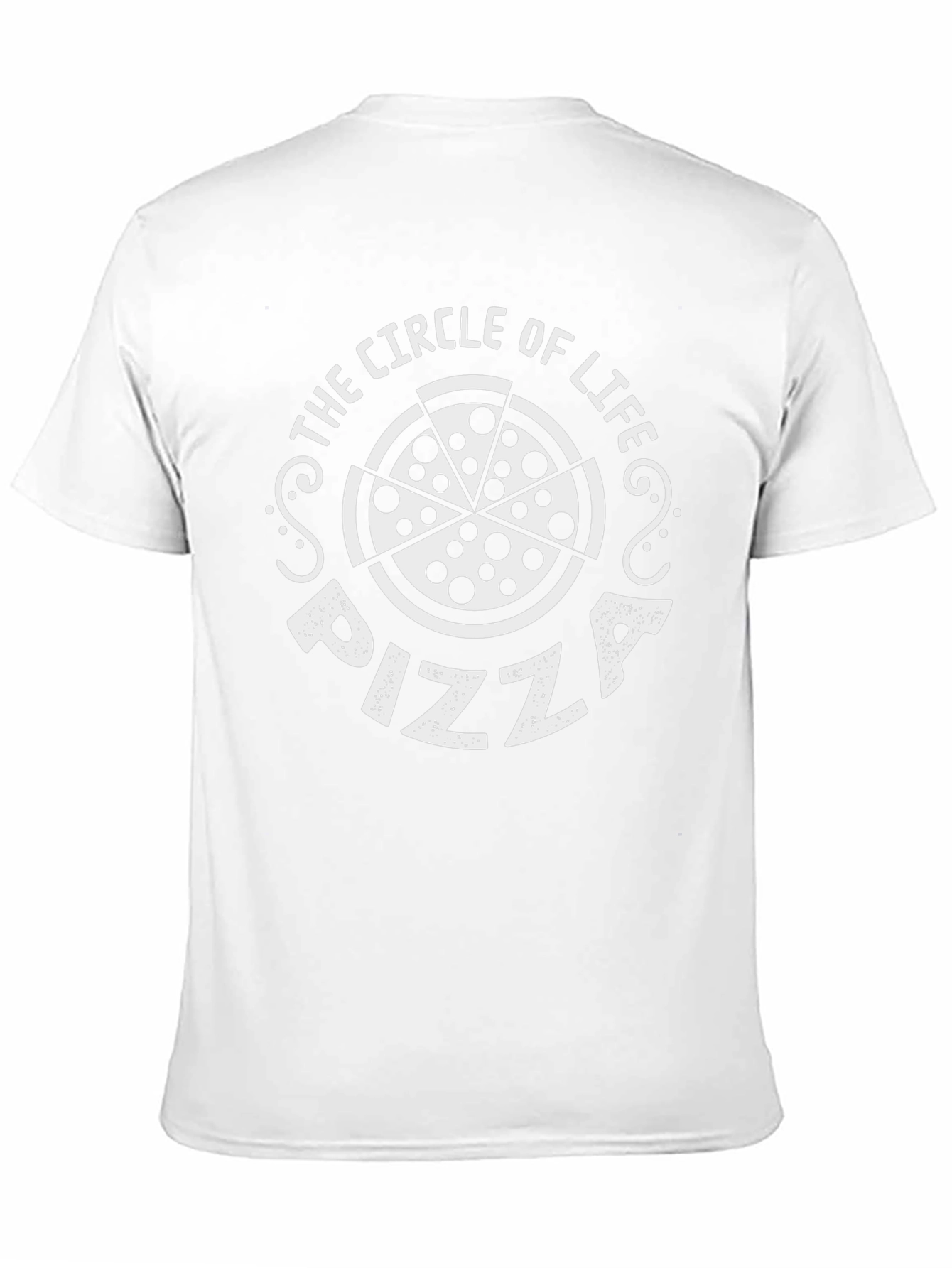 Pizza Circle of Life Graphic Tee - Black T-Shirt
