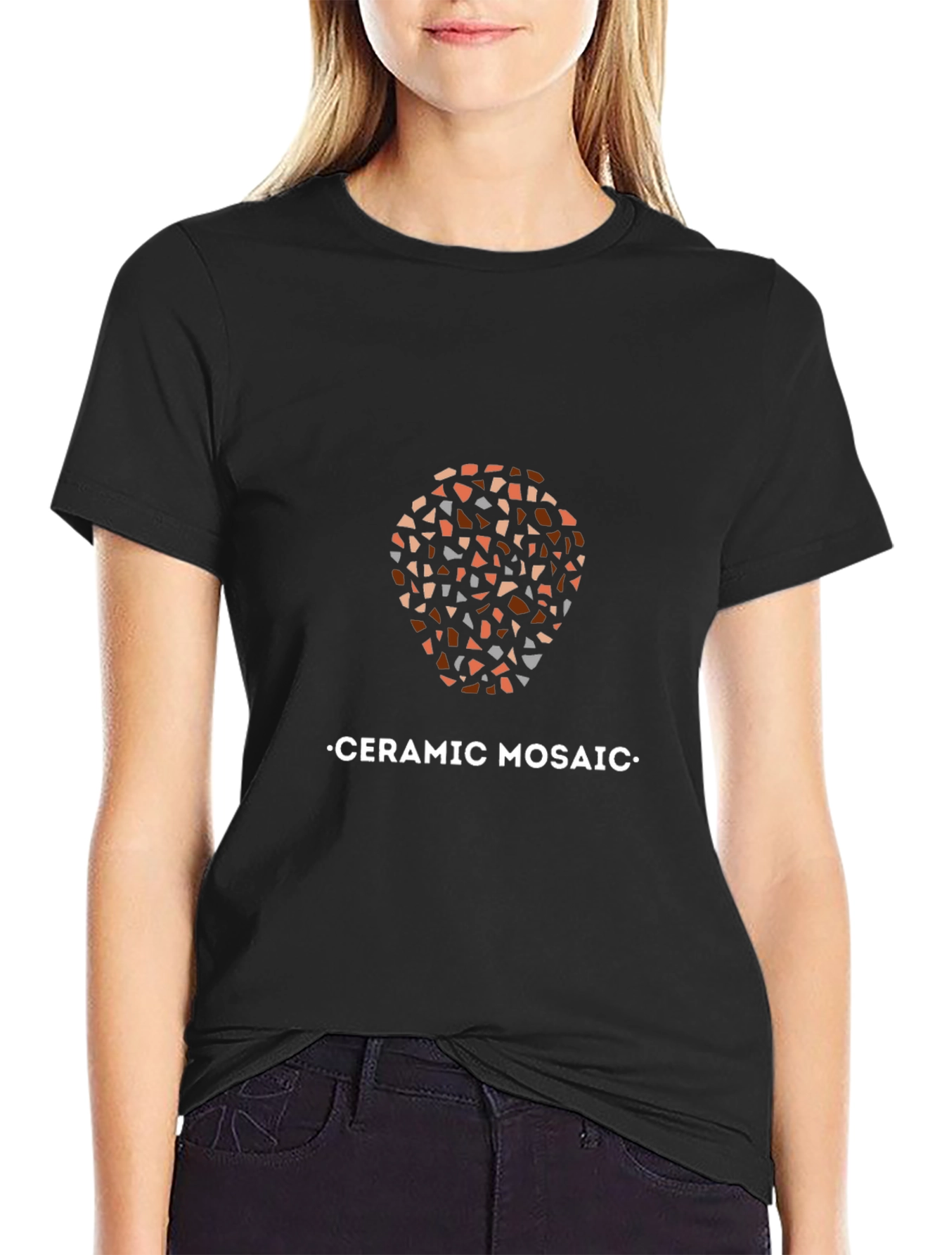 Ceramic Mosaic Graphic Tee - Stylish Mens T-Shirt