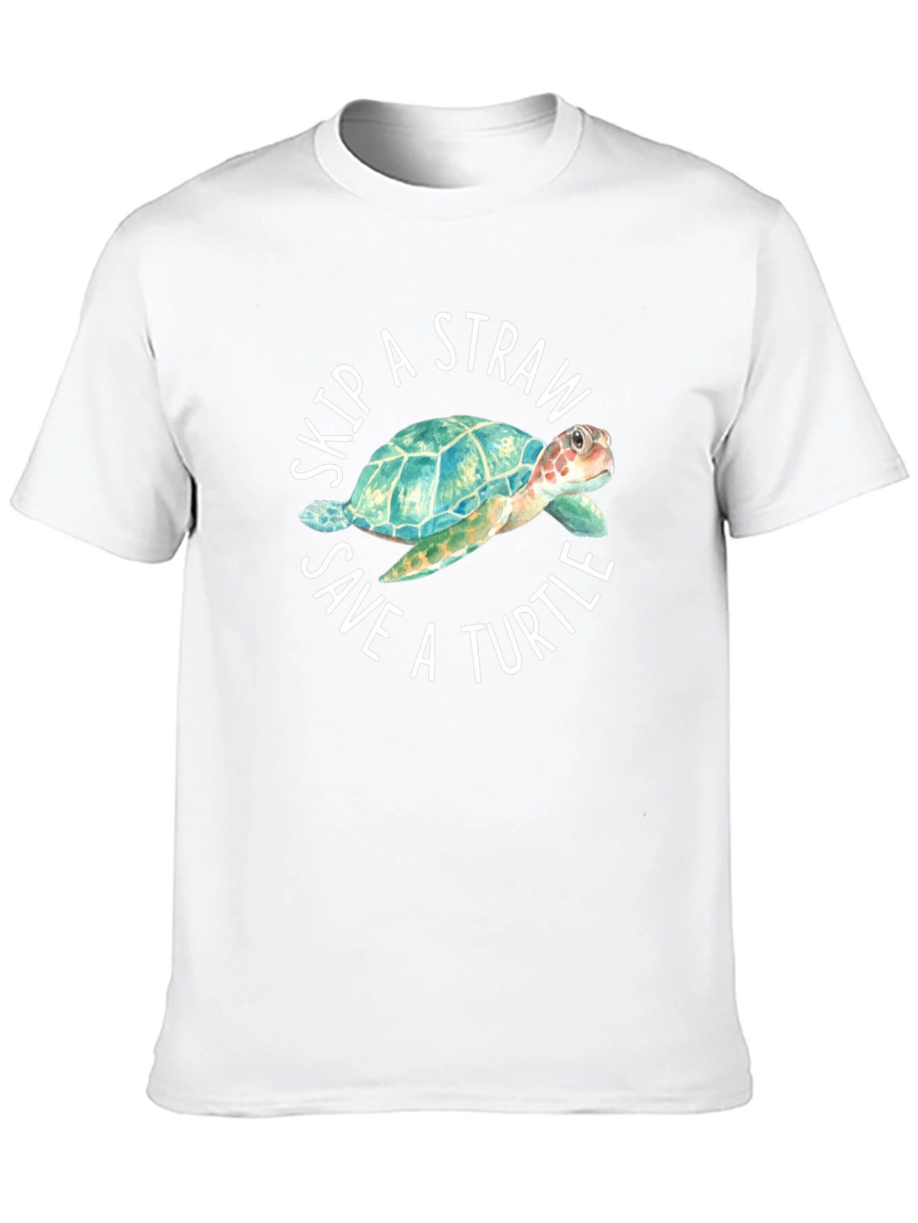 Skip a Straw Save a Turtle Graphic T-Shirt