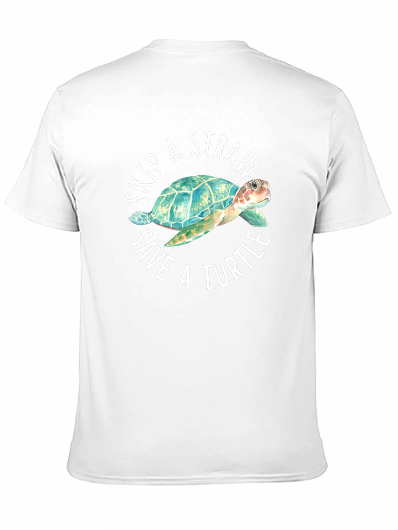 Skip a Straw Save a Turtle Graphic T-Shirt