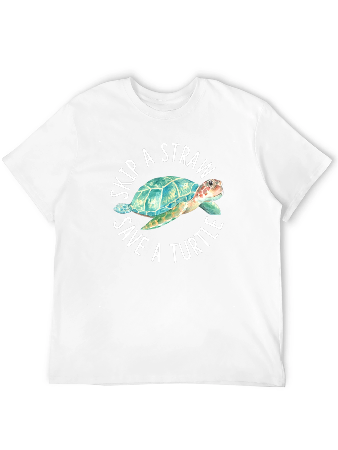 Skip a Straw Save a Turtle Graphic T-Shirt
