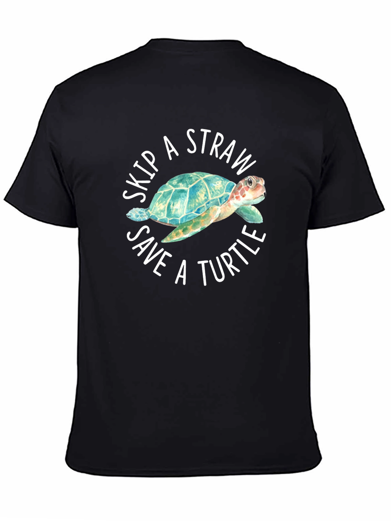 Skip a Straw Save a Turtle Graphic T-Shirt